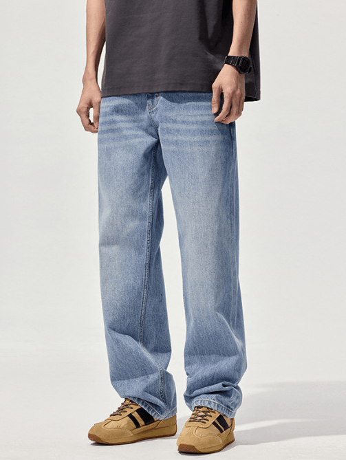 Japanese Brand × Jean American washed light blue straight loose simple jeans Size US 32 / EU 48 - 1 Thumbnail