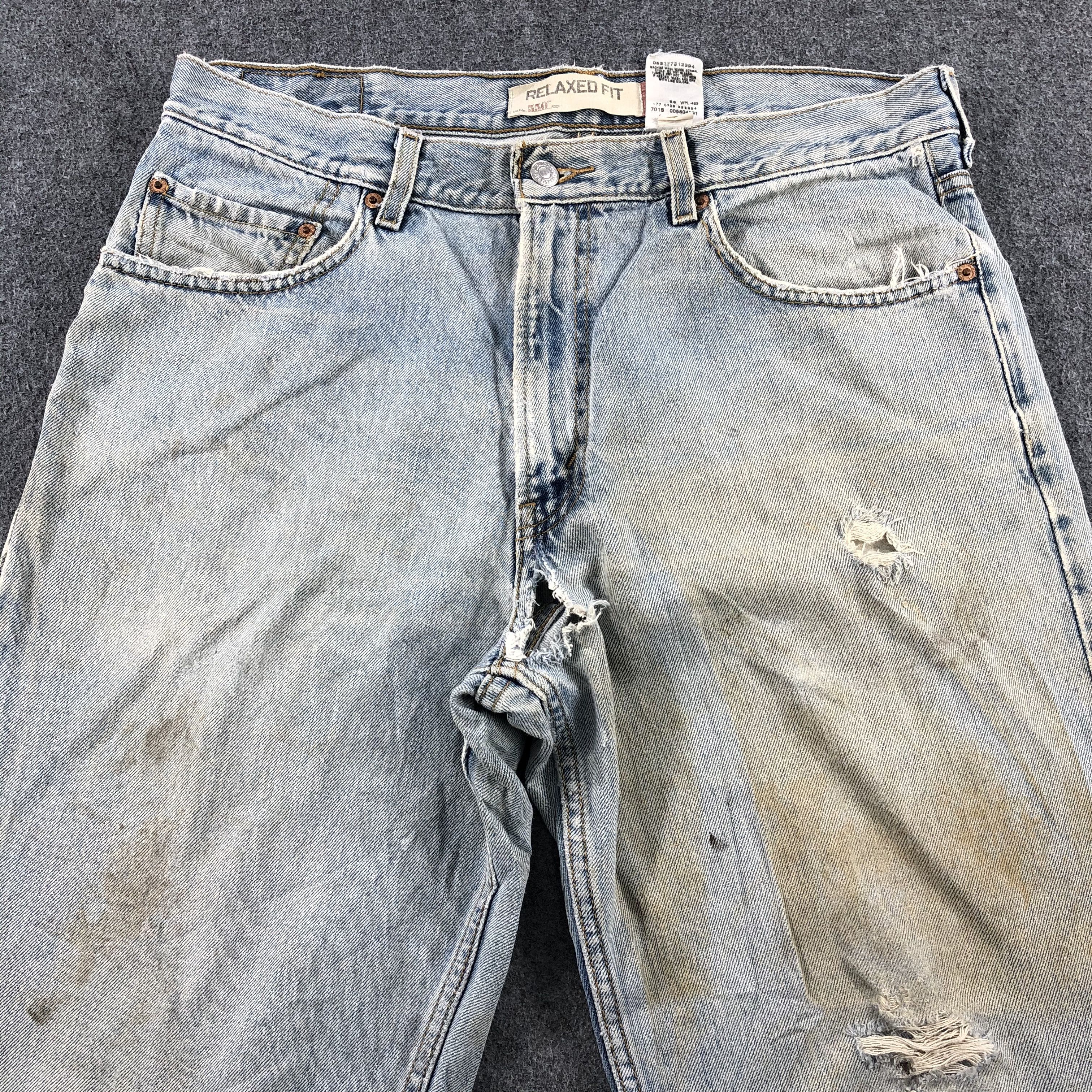 Levi's × Vintage Vintage Light Wash Levis 550 Jeans-JM1758 Size US 35 - 3 Thumbnail