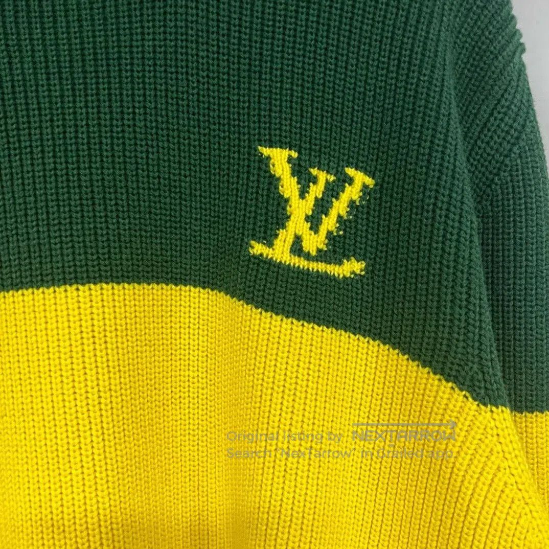 Louis Vuitton louis vuitton green and yellow sweater. Size US XL / EU 56 / 4 - 3 Thumbnail
