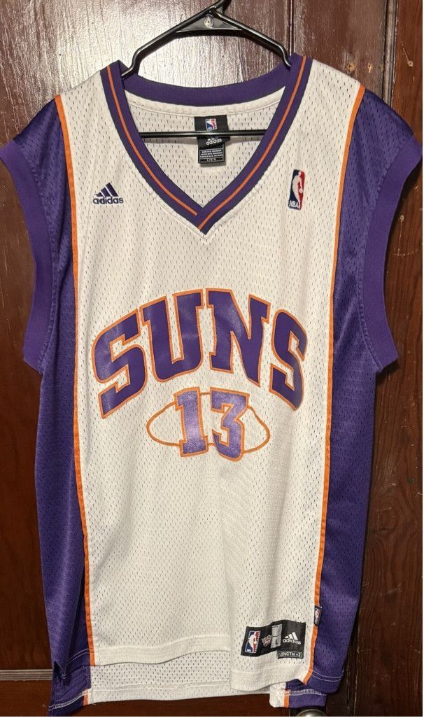 Adidas Phoenix Suns Steve Nash #13 Adidas Jersey White Men Sz L Size US L / EU 52-54 / 3 - 2 Thumbnail