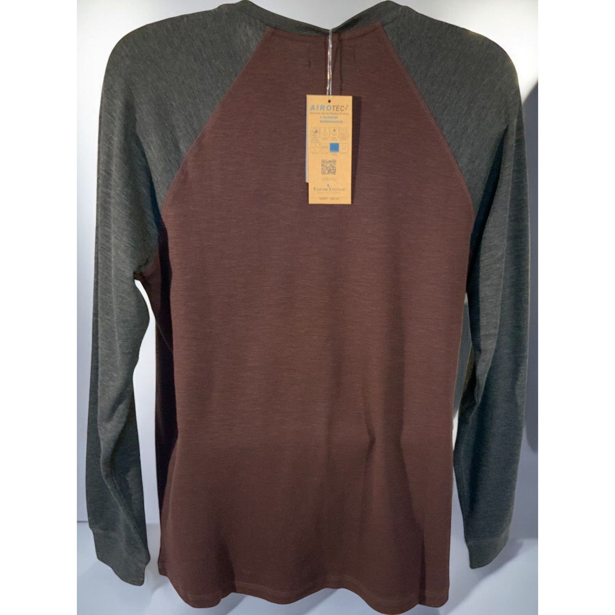 Designer Tailor Vintage Men Henley Shirt Large Raglan Long Sleeve NEW Size US L / EU 52-54 / 3 - 8 Thumbnail