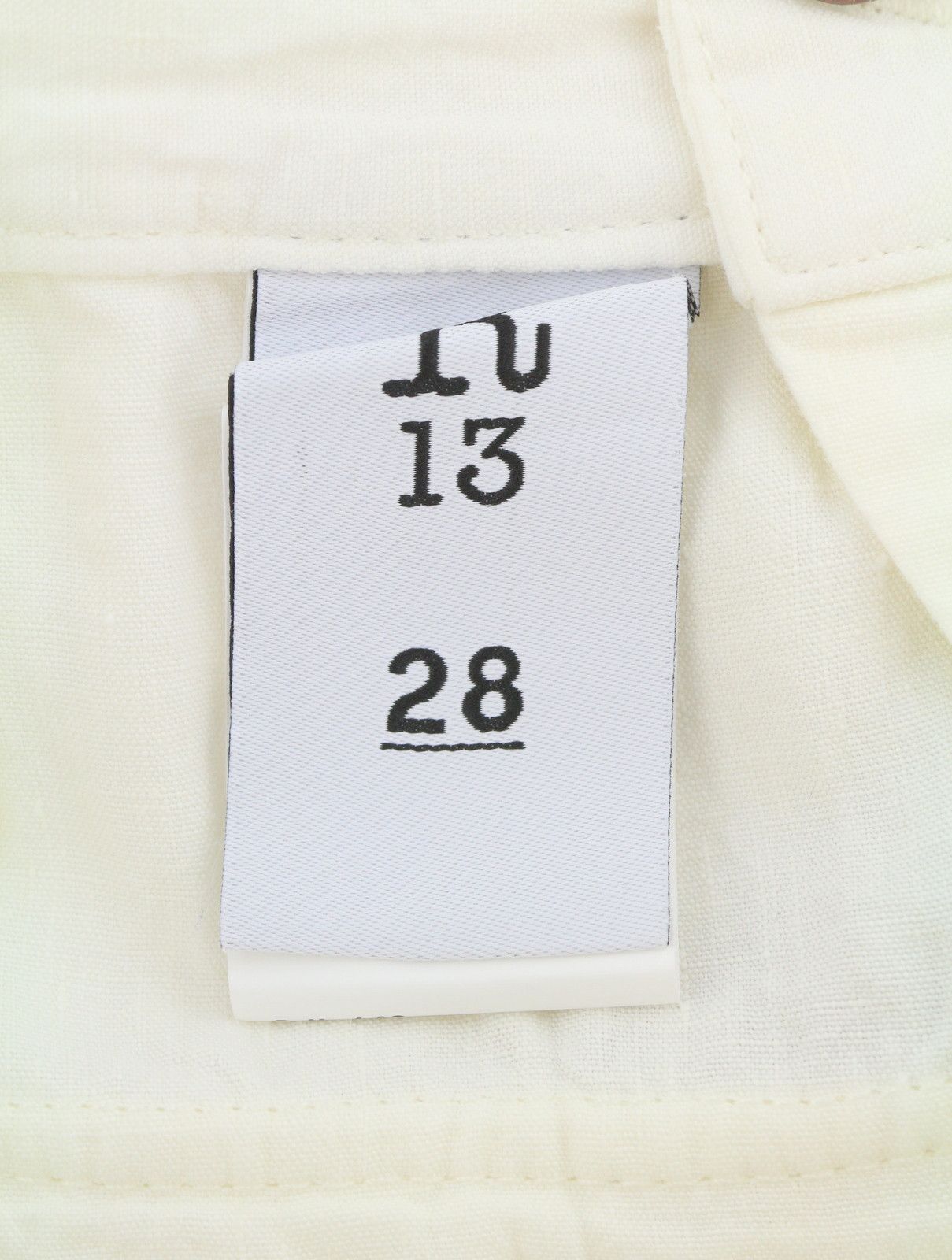 R13 BUBBLE SKORT 28 White Linen Patch Shorts 90036 Size 28" / US 6 / IT 42 - 8 Thumbnail