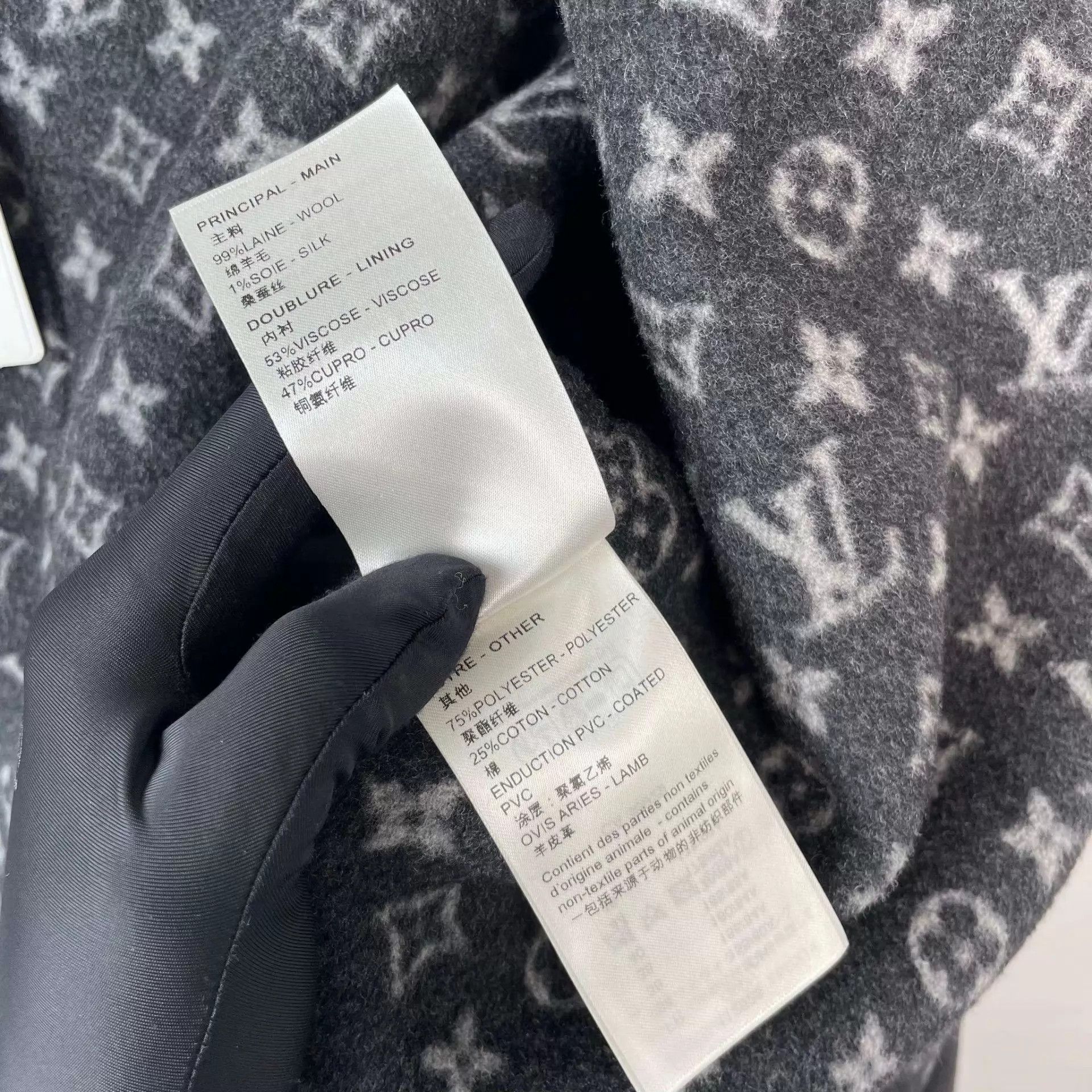 Louis Vuitton LV Cashmere Double-Breasted Hooded Coat Gray 36 Size XS / US 0-2 / IT 36-38 - 8 Thumbnail