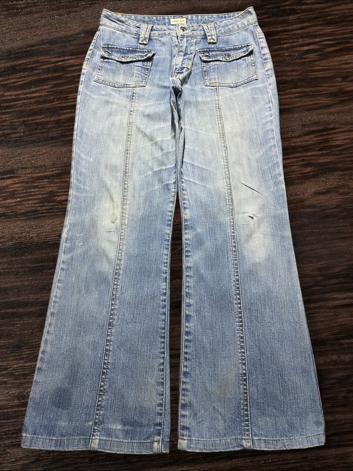 Japanese Brand Vintage Japanese Brand Silcat Bush Pant Light Wash Baggy Size US 30 / EU 46 - 1 Thumbnail