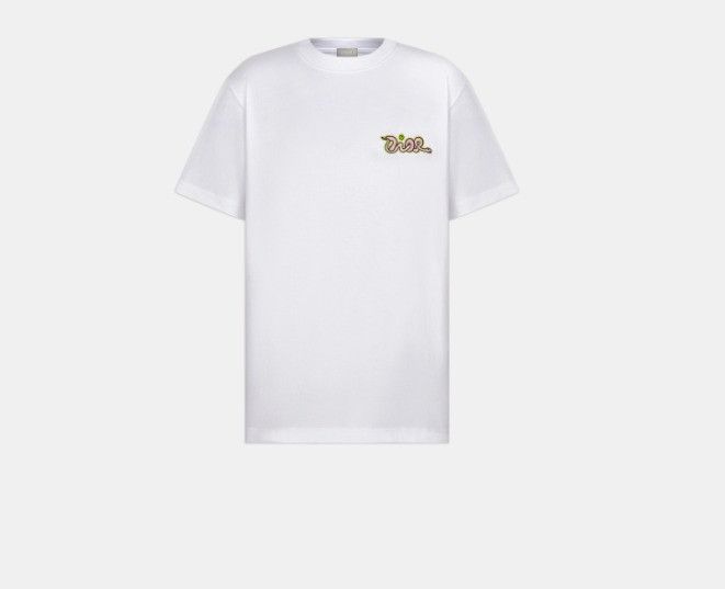 Dior × Kaws o1w1db11025 513J696 Relaxed Fit T-Shirt in White Size US M / EU 48-50 / 2 - 1 Thumbnail