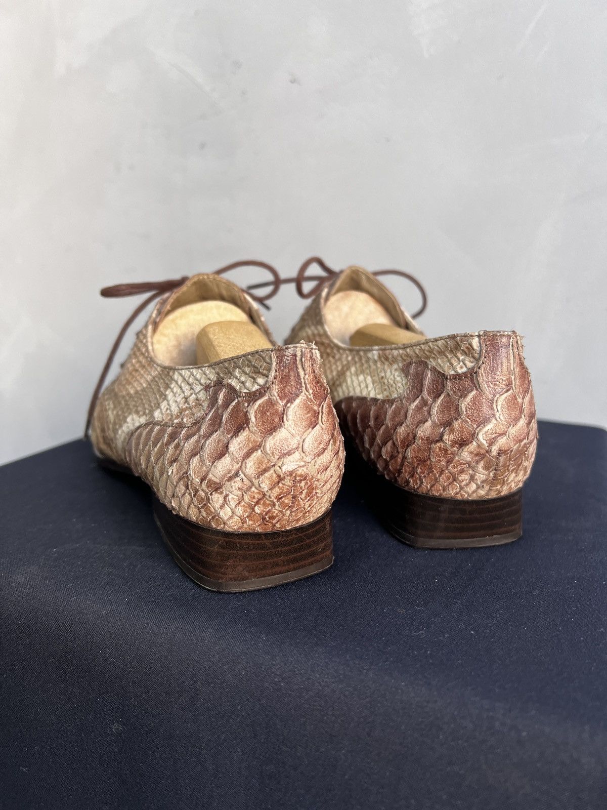 If Six Was Nine Python Shoes Snakeskin Leather hedi slimane style y2k Cowboy Size US 6 / IT 36 - 6 Thumbnail