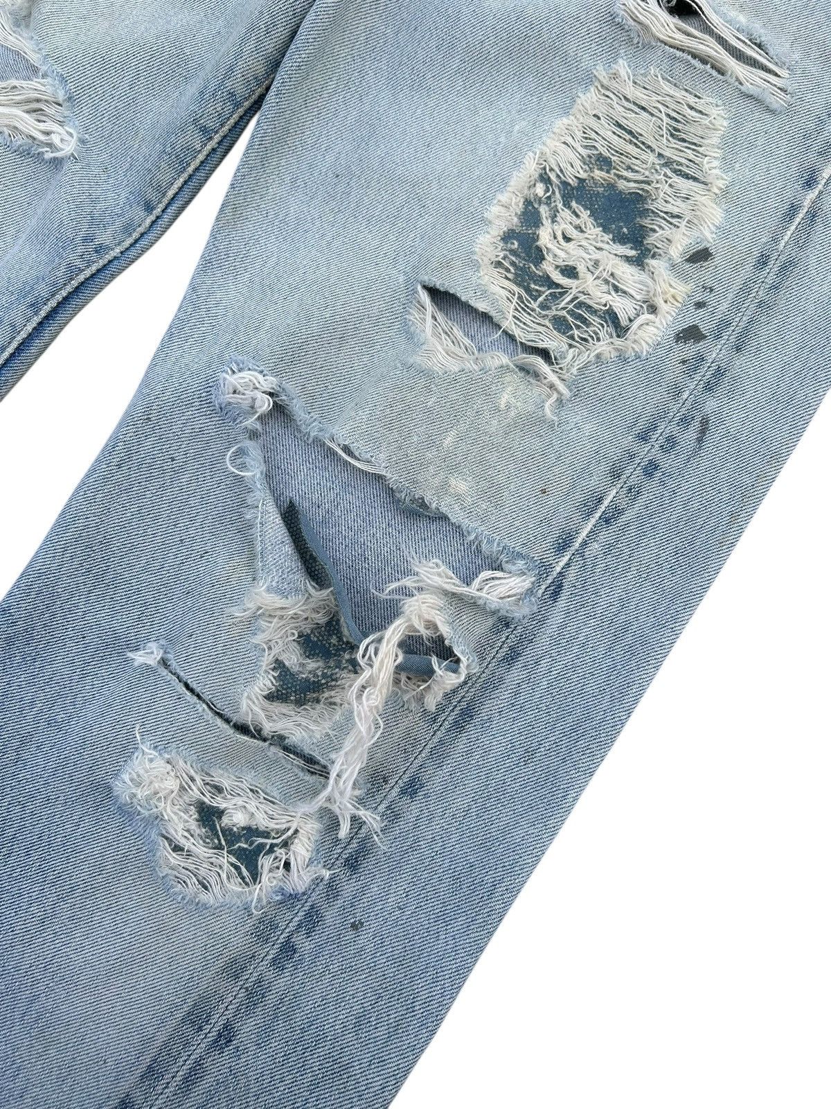 Levi's 80's THRASHED Levi's 524 Selvedge Reconstructed Repair Denim Size US 29 - 12 Thumbnail