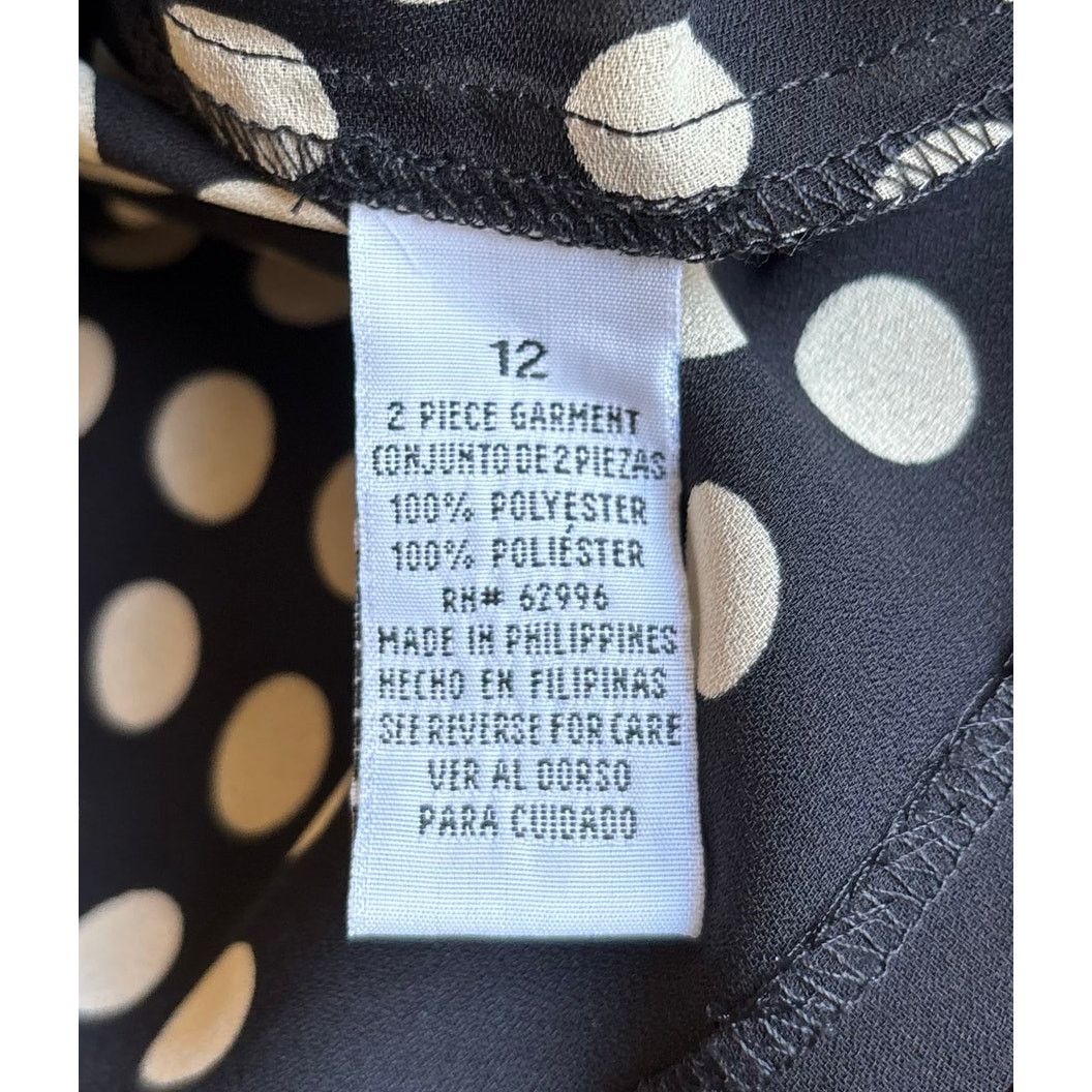 Other Dress Barn 2 Piece Black White Polka Dot Maxi Set 12 Size XL / US 12-14 / IT 48-50 - 19 Thumbnail