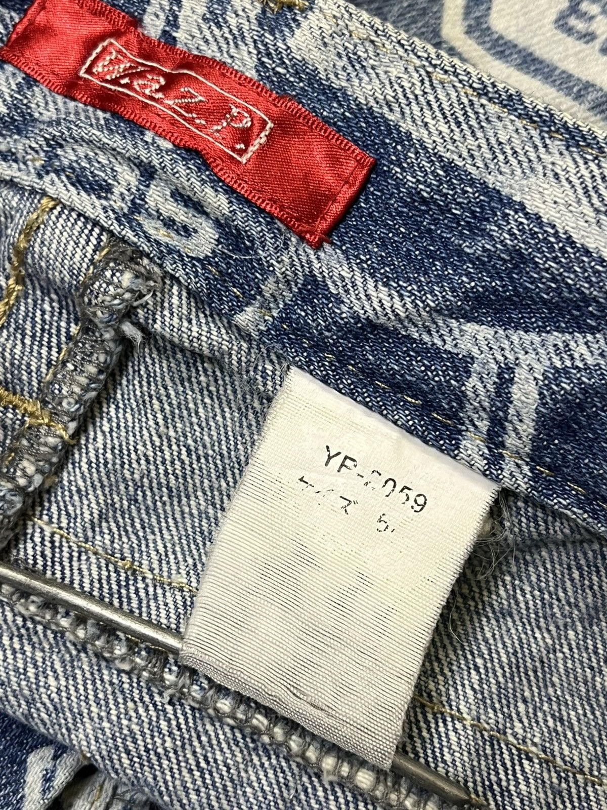 Le Grande Bleu (L.G.B.) Sick japanese subculture W.A.Z.P fullprint route 666 jeans Size US 30 / EU 46 - 20 Thumbnail