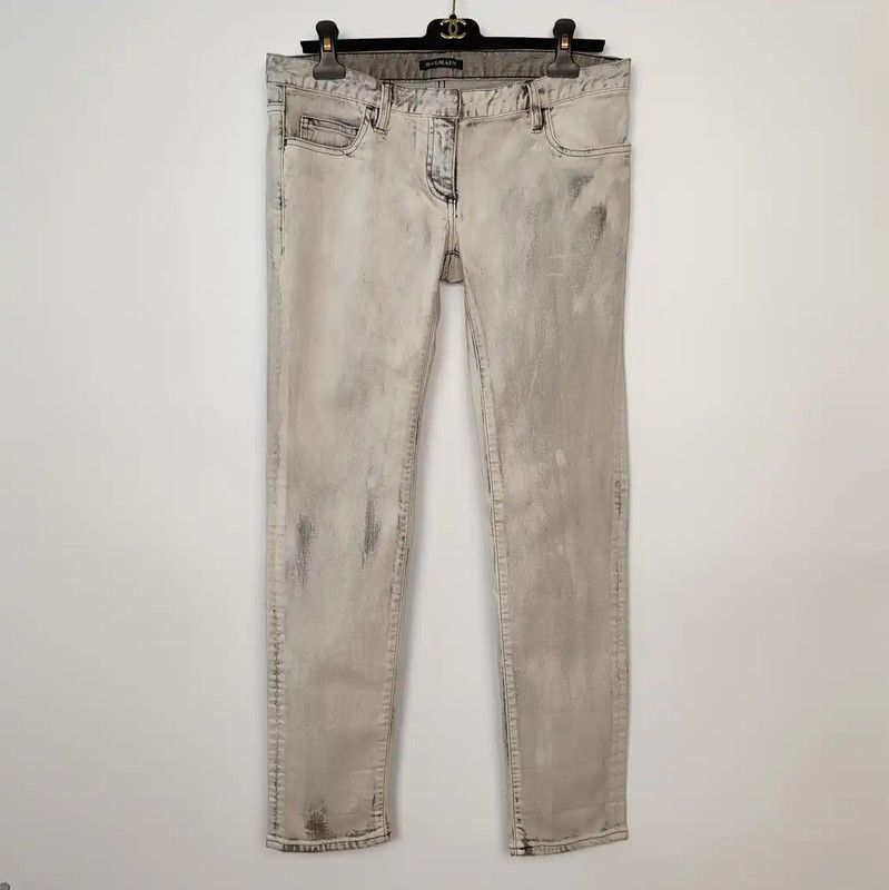 Balmain Balmain Gray Cotton Casual Pants for Men 0089 Size US 32 / EU 48 - 1 Thumbnail