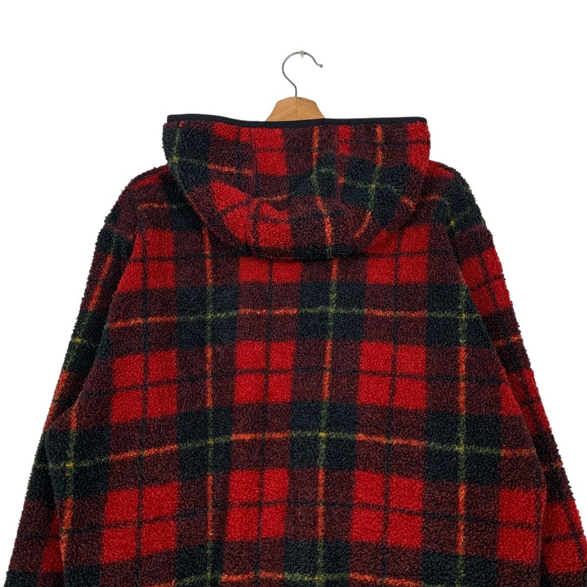 JW Anderson JW ANDERSON Red Tartan Hooded Fleece Jacket #2333-C104 Size US L / EU 52-54 / 3 - 8 Thumbnail