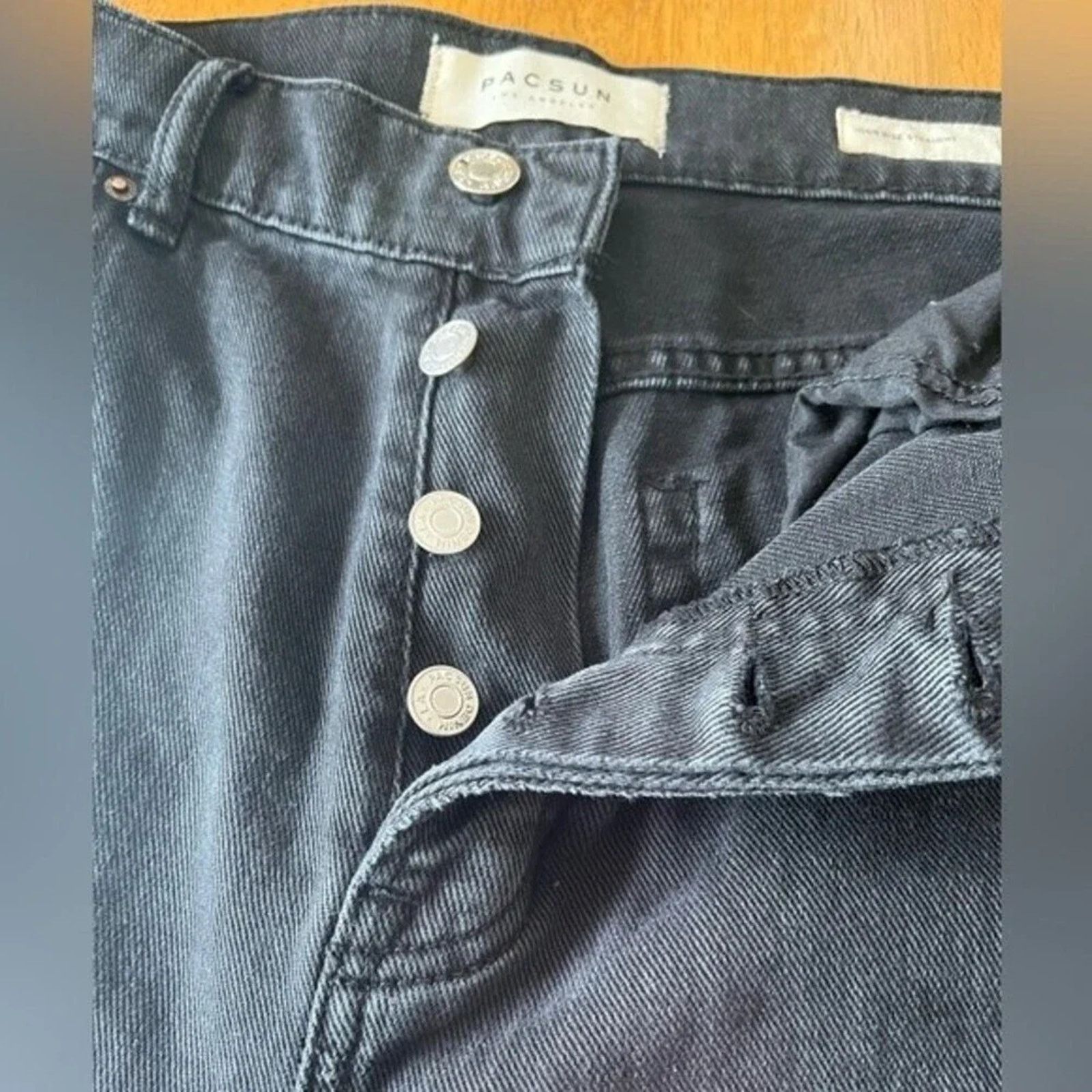 Pacsun Pacsun High Rise Straight jeans, size 28, in black. Size 28" / US 6 / IT 42 - 3 Thumbnail