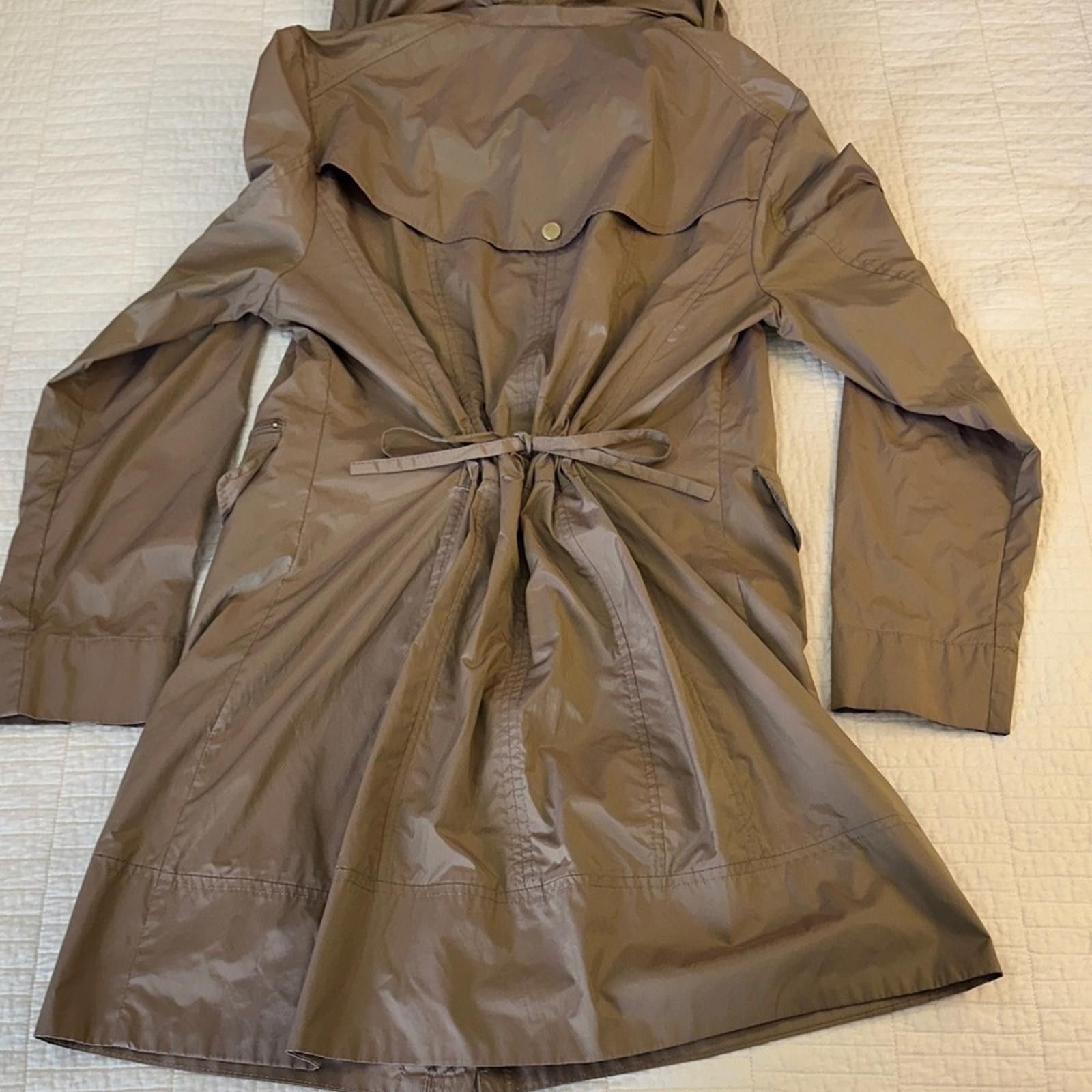 Cole Haan Cole Haan Large Rain Coat Trench Hooded Women's Coat EUC Size L / US 10 / IT 46 - 6 Thumbnail