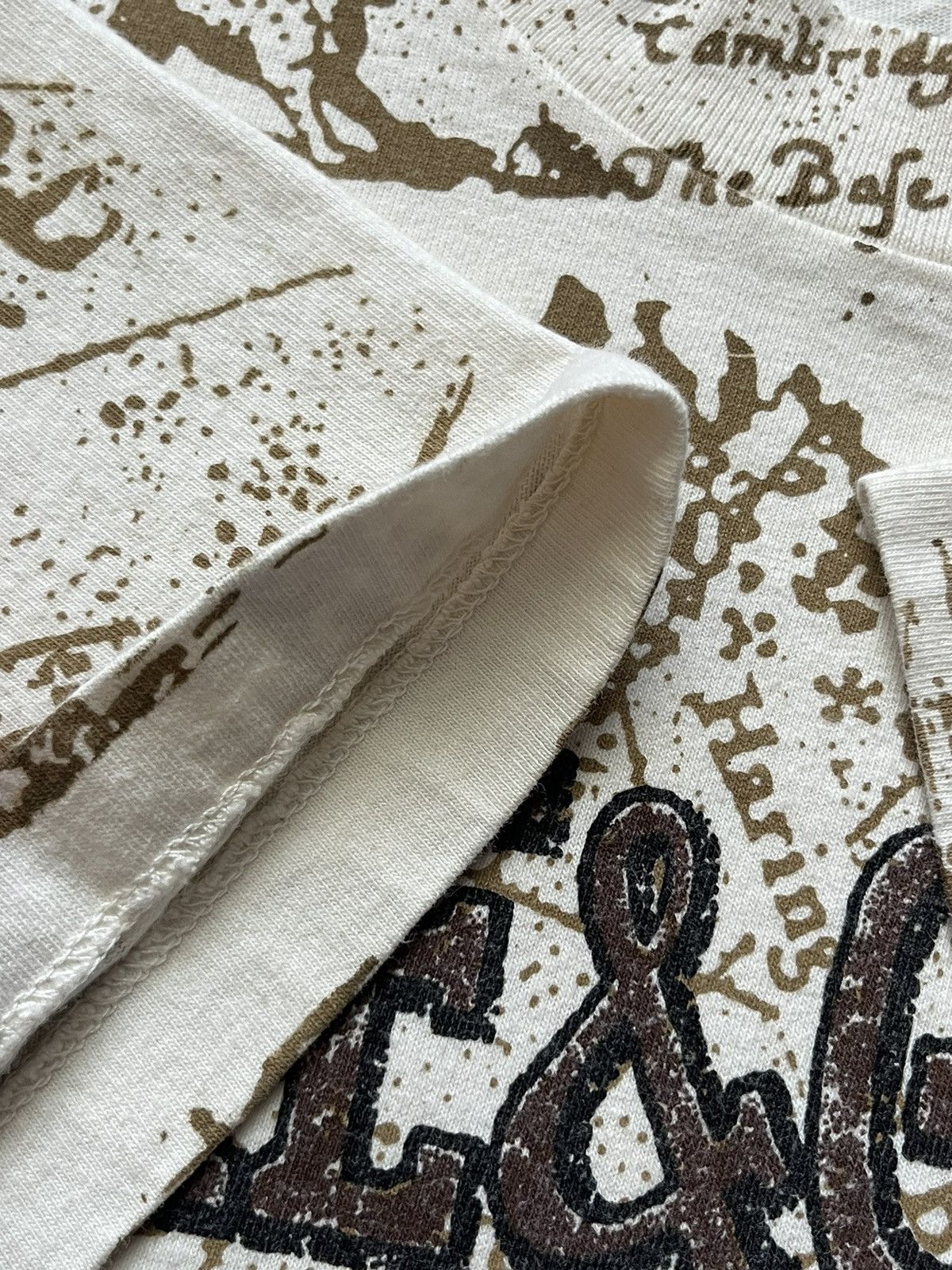 Vintage Rare Vintage 90’s Softouch by Susan Fixel “Old Map” T-Shirt Size US XL / EU 56 / 4 - 9 Thumbnail