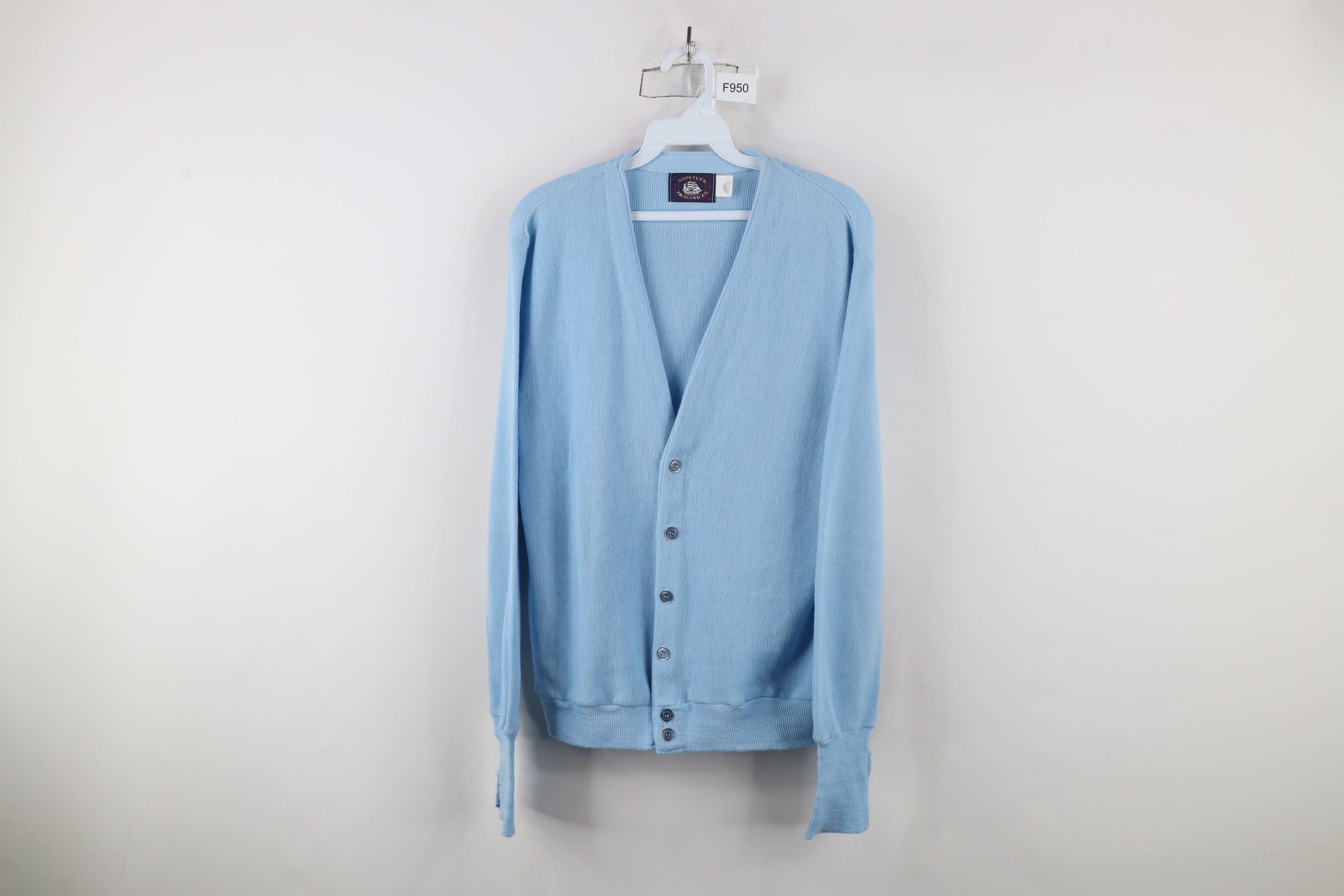 Vintage Vintage 70s Streetwear Cardigan Sweater Carolina Blue USA Size US M / EU 48-50 / 2 - 1 Thumbnail