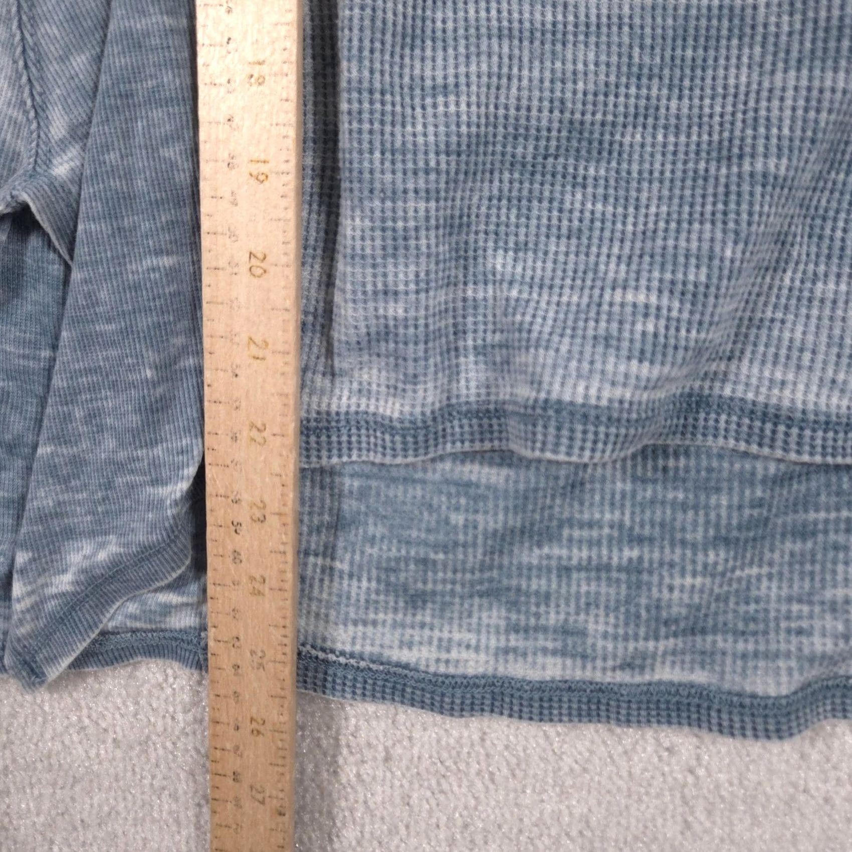 tentree Green Tea Shirt Womens Small Blue Thermal Waffle V Neck Long Sleeve Tunic Top Size S / US 4 / IT 40 - 7 Thumbnail