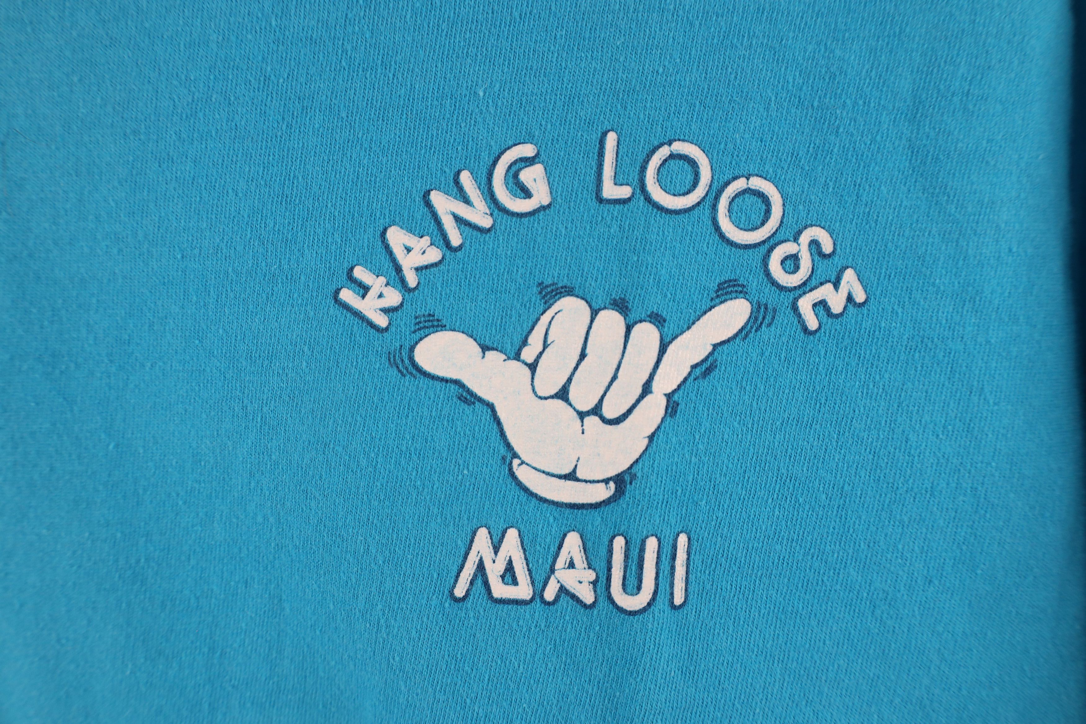 Vintage Vintage 80s Streetwear Hang Loose Maui Surfing T-Shirt USA Size US M / EU 48-50 / 2 - 4 Thumbnail