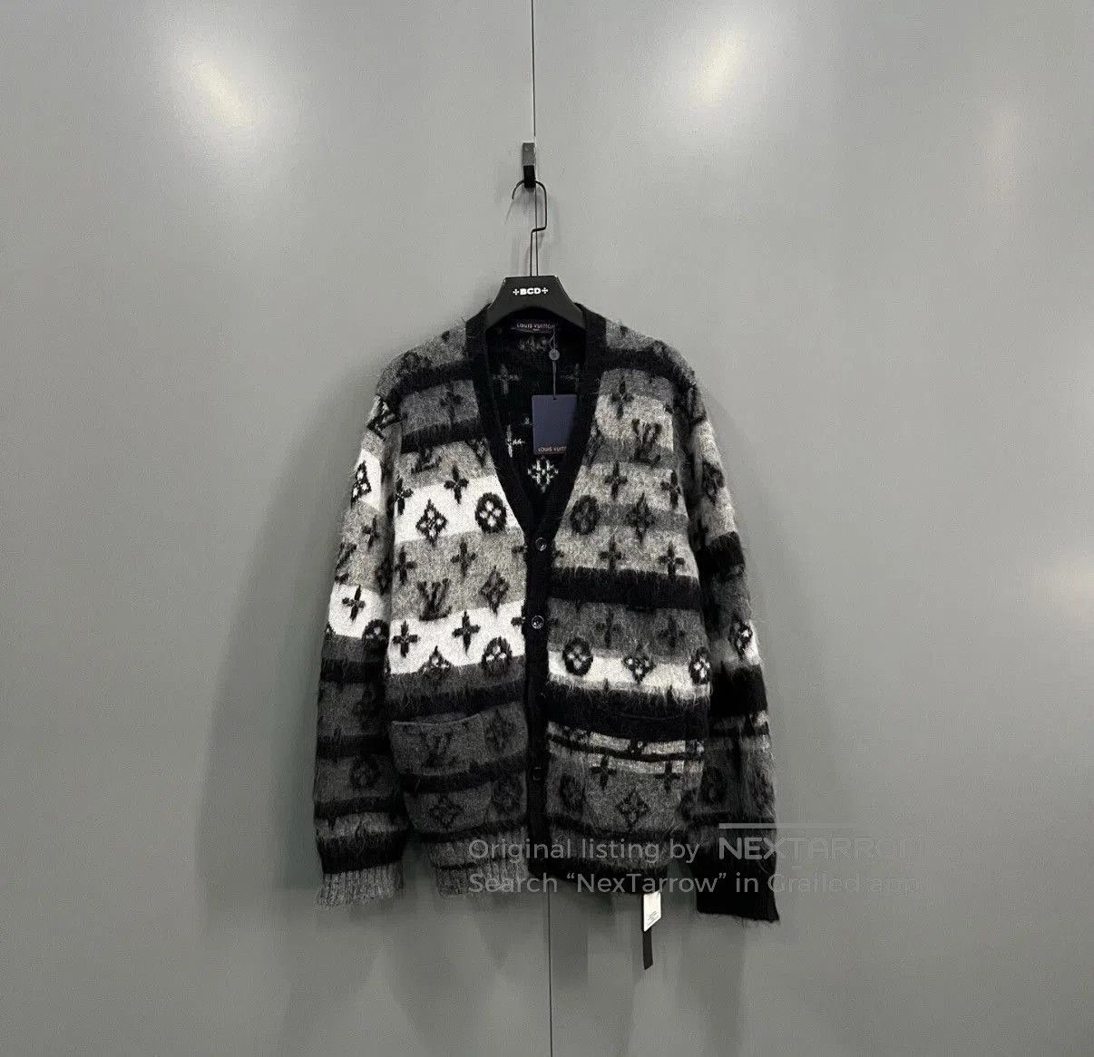 Louis Vuitton Black Patterned Knit Cardigan - XXL. Size US XXL / EU 58 / 5 - 1 Thumbnail