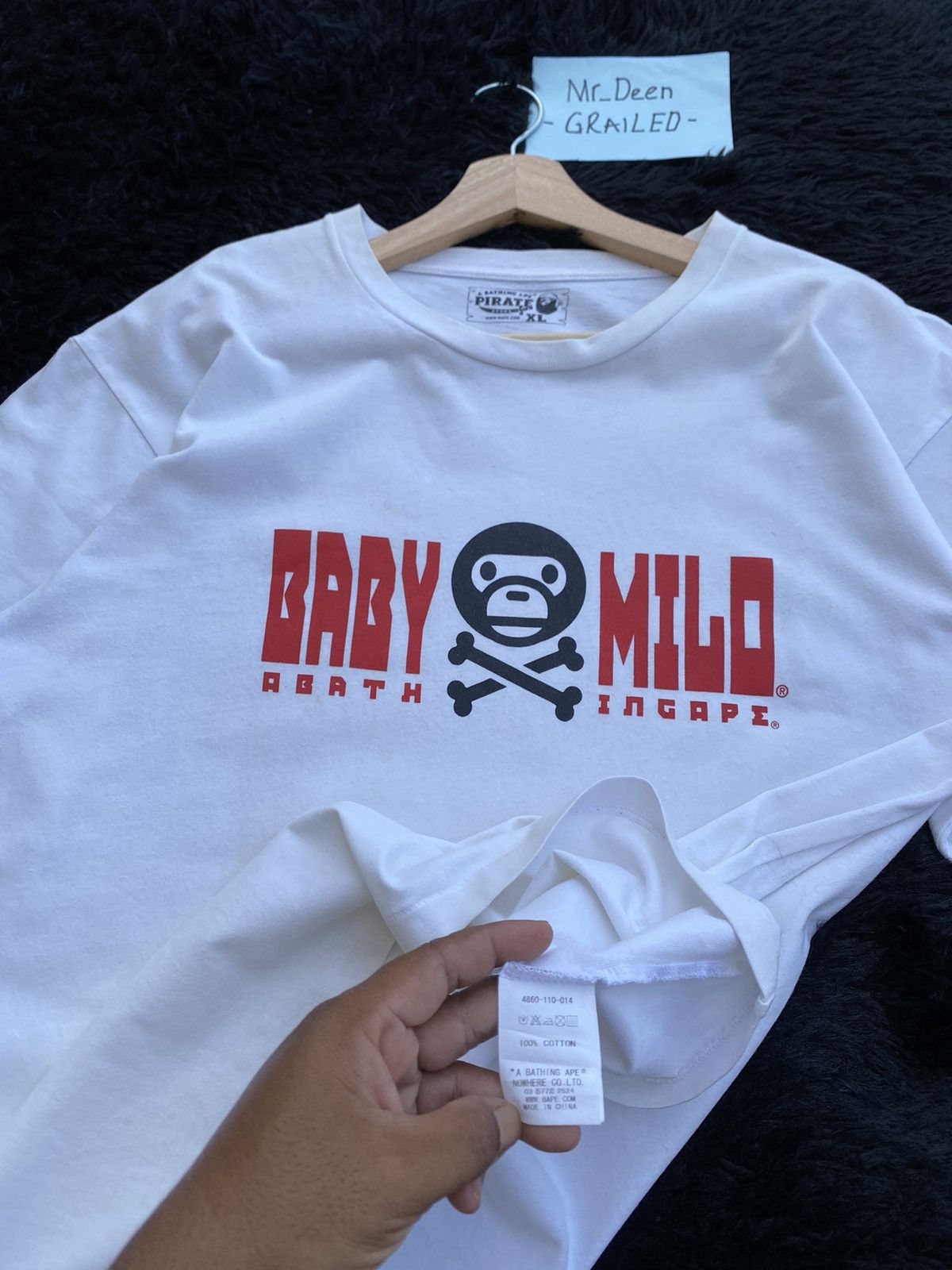 Bape Rare Baby Milo by BAPE A Bathing Ape Tshirt Size US XL / EU 56 / 4 - 13 Thumbnail