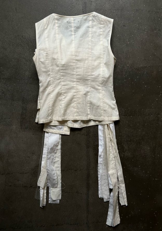 Comme des Garcons Comme des Garçons AD2003 Draped Floral Fringe Vest Size M / US 6-8 / IT 42-44 - 3 Thumbnail