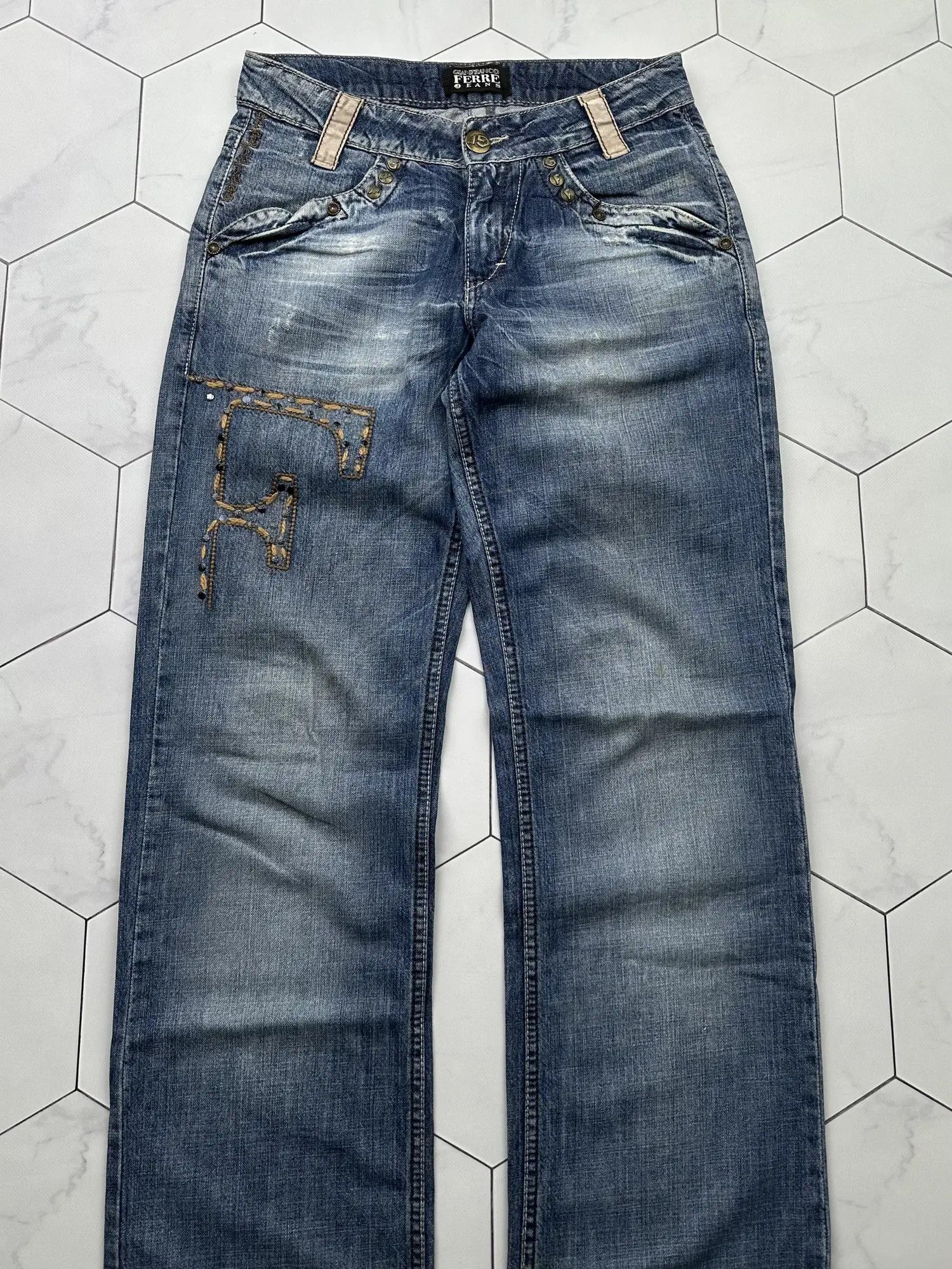 GF Ferre Gianfranco Ferre Vintage Rare Jeans (B261) Size US 28 / EU 44 - 2 Thumbnail