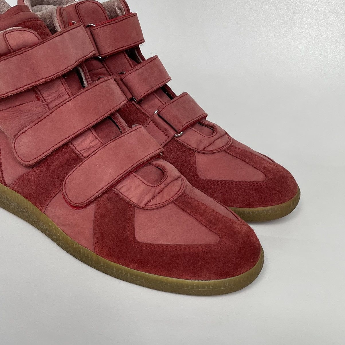 Maison Margiela OG Velcro Red Suede GAT Sneakers Size US 8 / EU 41 - 4 Thumbnail