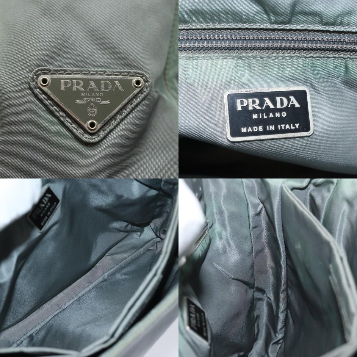 Prada PRADA Hand Bag Nylon Gray Size ONE SIZE - 11 Thumbnail