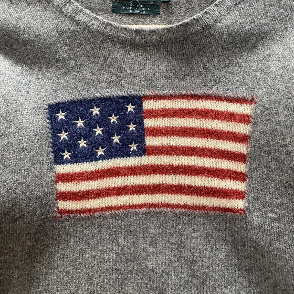 Polo Ralph Lauren × Vintage Vintage Polo Ralph Lauren America Flag Knitwear Size XLARGE Size XL / US 12-14 / IT 48-50 - 3 Thumbnail