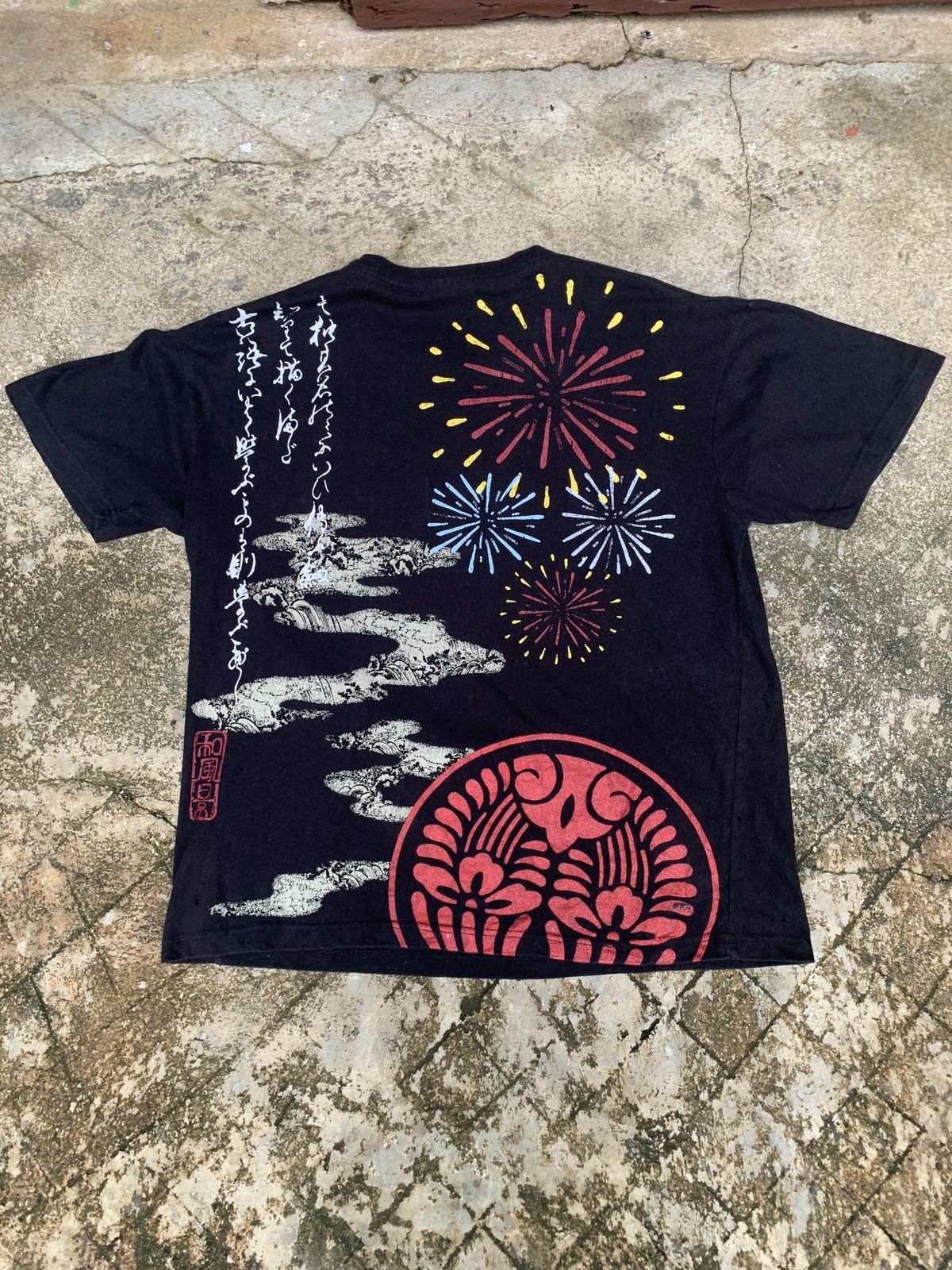 Bullet Noise × Japanese Brand 2000s Bullet Noise Japan Fireworks Traditional Oriental Tee Size US XL / EU 56 / 4 - 1 Thumbnail