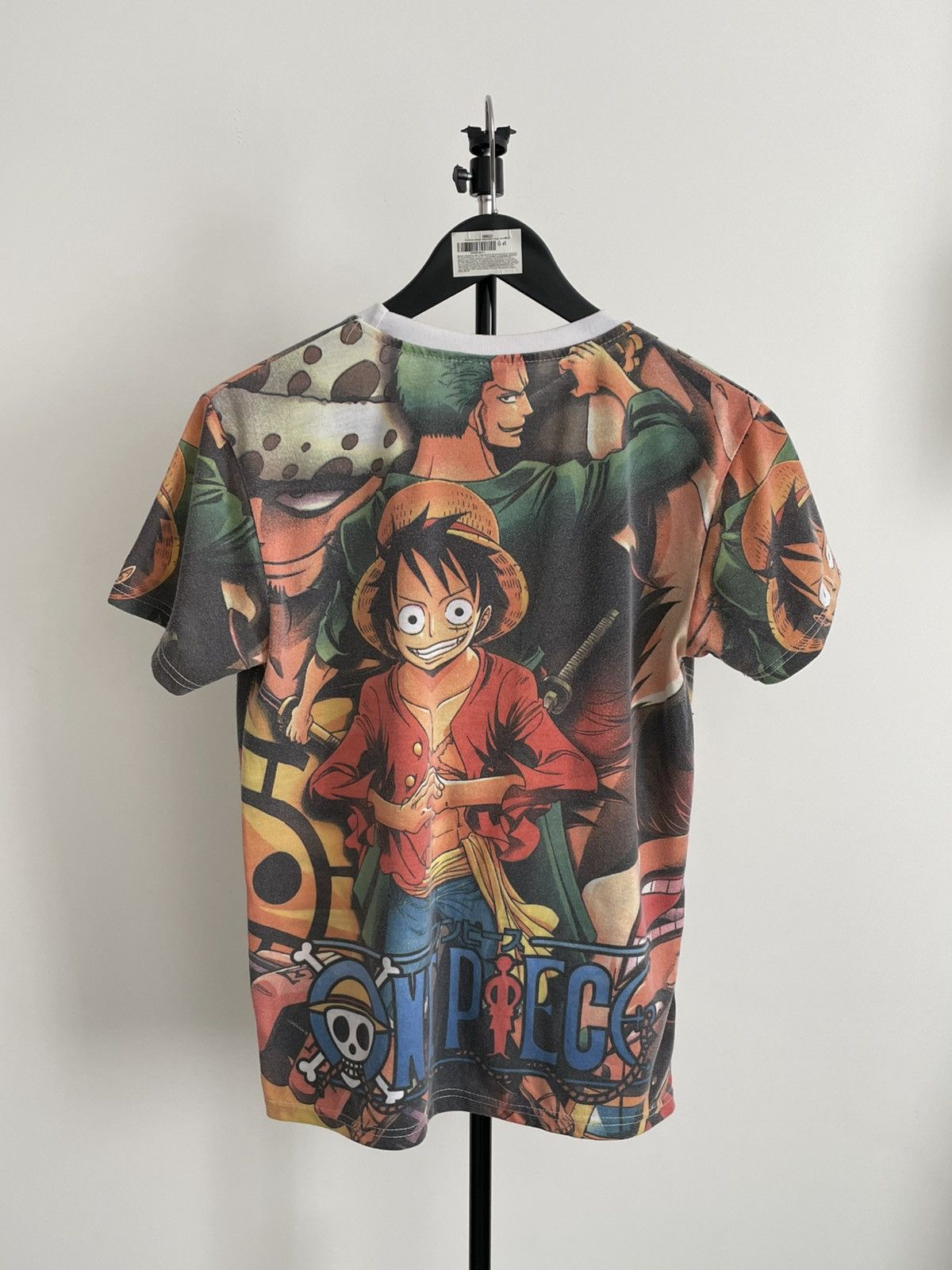 Anime Vintage 00’s Luffy One Piece Anime T-Shirt Over Printed RARE Size US S / EU 44-46 / 1 - 2 Thumbnail
