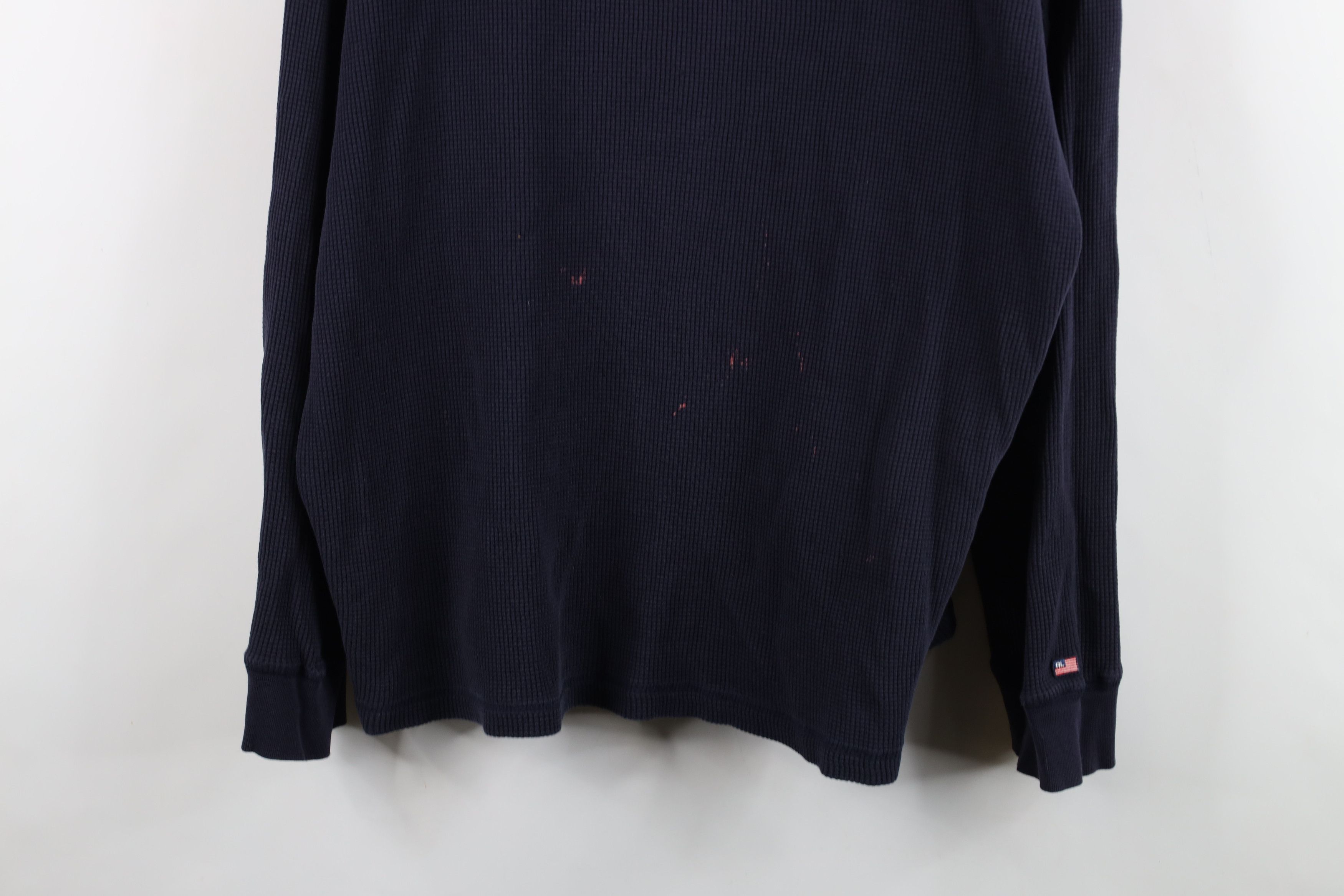 Ralph Lauren Vintage 90s Ralph Lauren Thermal Waffle Knit T-Shirt Blue Size US XXL / EU 58 / 5 - 3 Thumbnail