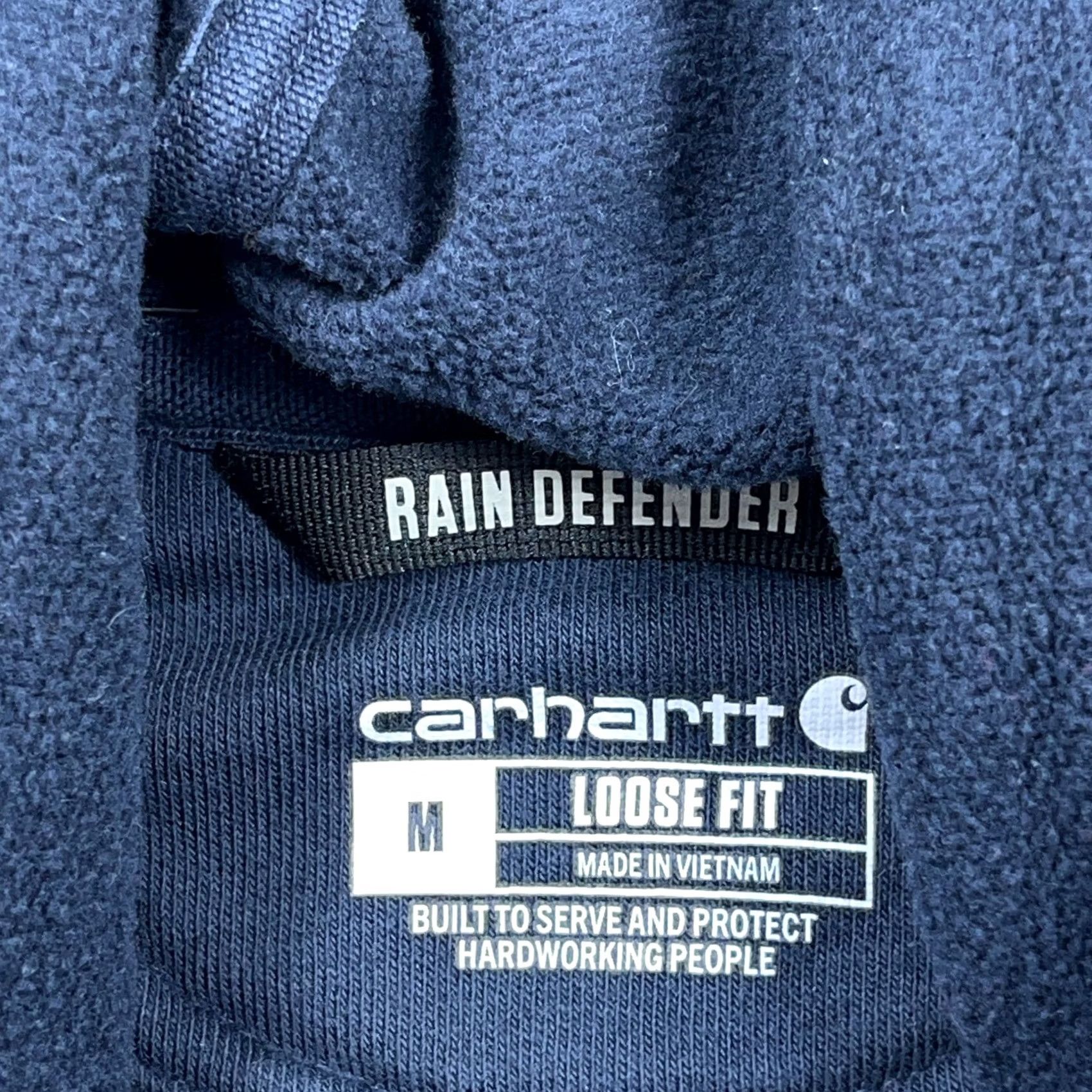Carhartt Carhartt Hoodie Men Medium Blue Sweatshirt Spell Out Loose Fit Rain Defender Size US M / EU 48-50 / 2 - 3 Thumbnail