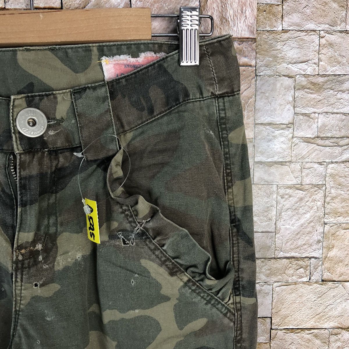 Japanese Brand As Know Is De Base Camo Green Cargo Multipocket Pants #A595 Size 28" / US 6 / IT 42 - 9 Thumbnail