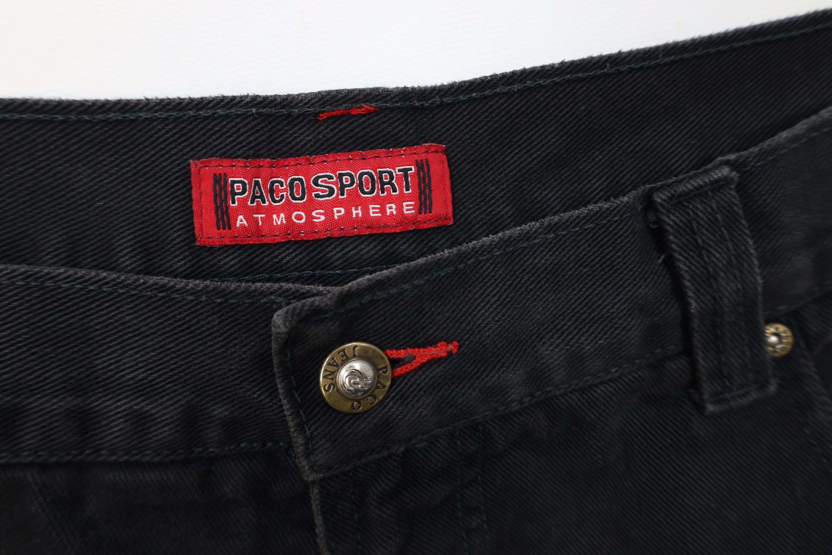 Vintage Vintage 90s Y2K Paco Sports Fit Denim Jean Shorts Black Size US 38 / EU 54 - 7 Thumbnail