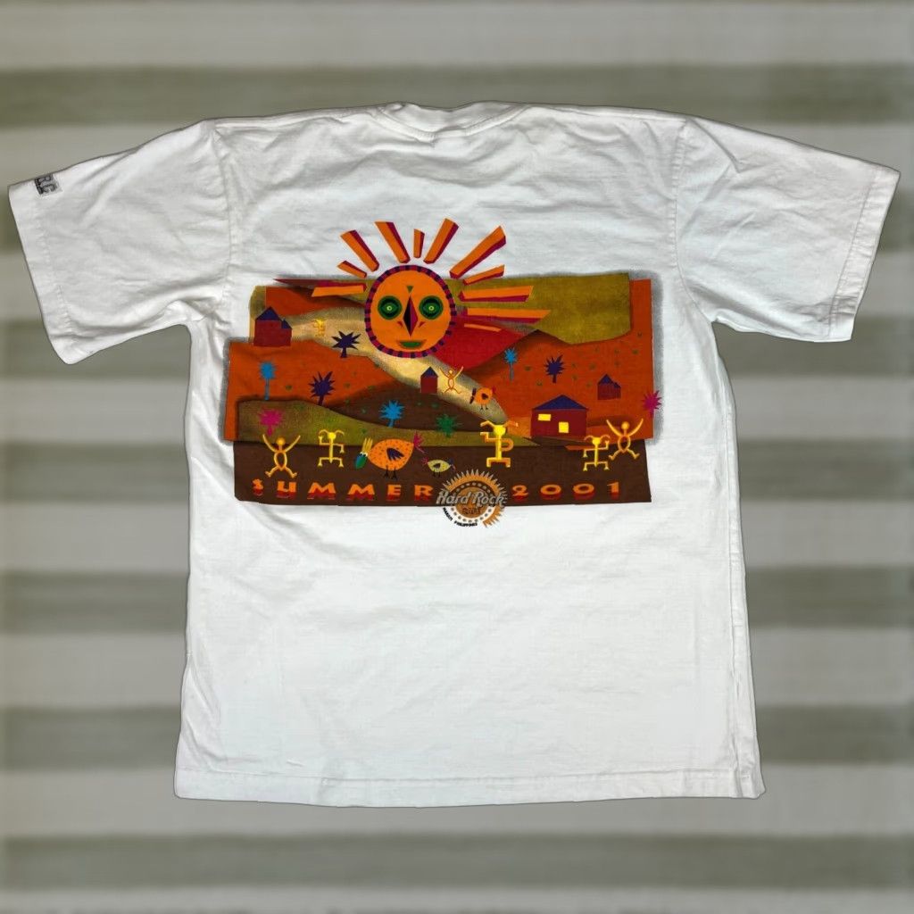 Hard Rock Cafe VINTAGE Hard Rock Cafe Makati Phillipines T-Shirt Unisex Adults Size M White Cotton Graphic Short Sleeve Crew Neck 2000-2009 Rock 90s (optional) Size US M / EU 48-50 / 2 - 1 Thumbnail