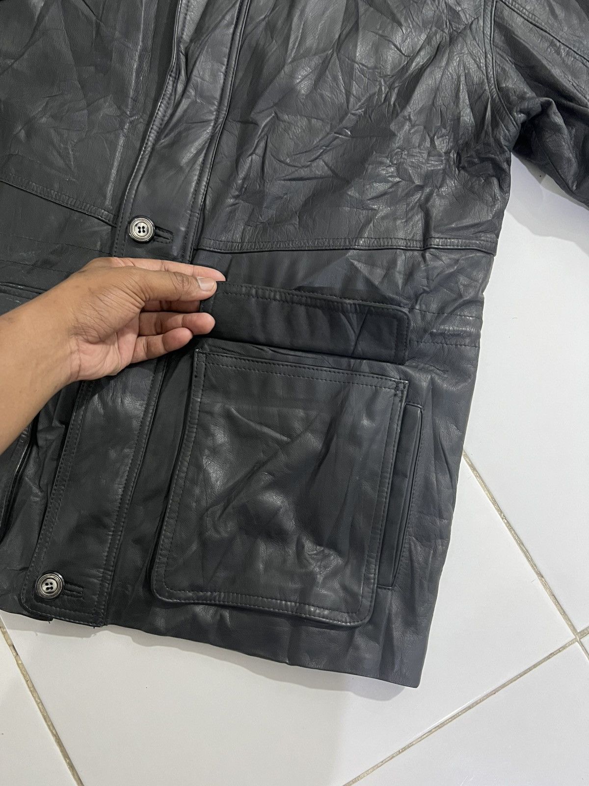 Genuine Leather VIA NUOVA PELLE COWSKIN LEATHER JACKET Size US XL / EU 56 / 4 - 13 Thumbnail