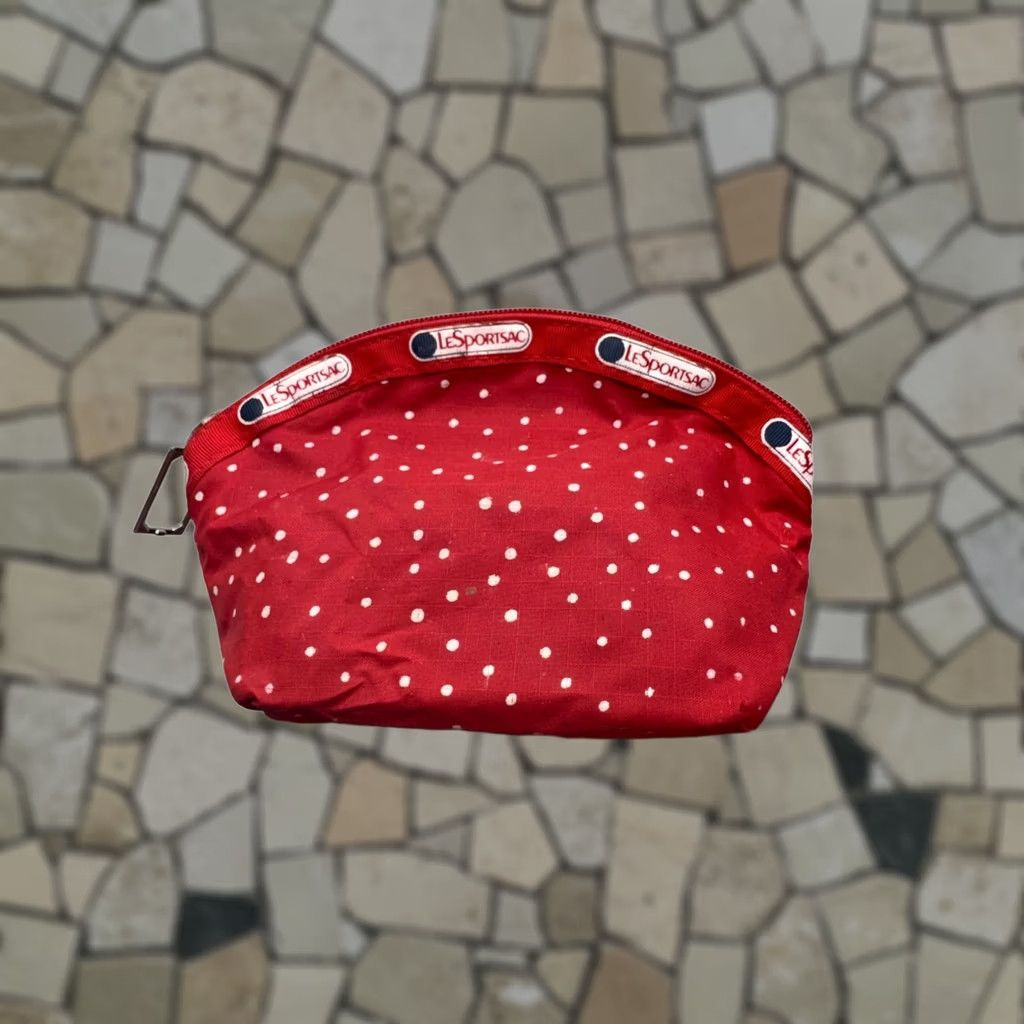 LeSportsac LeSportsac Red Polka Dot Cosmetic Bag Small Pouch Nylon USA-Made #77B Size ONE SIZE - 1 Thumbnail
