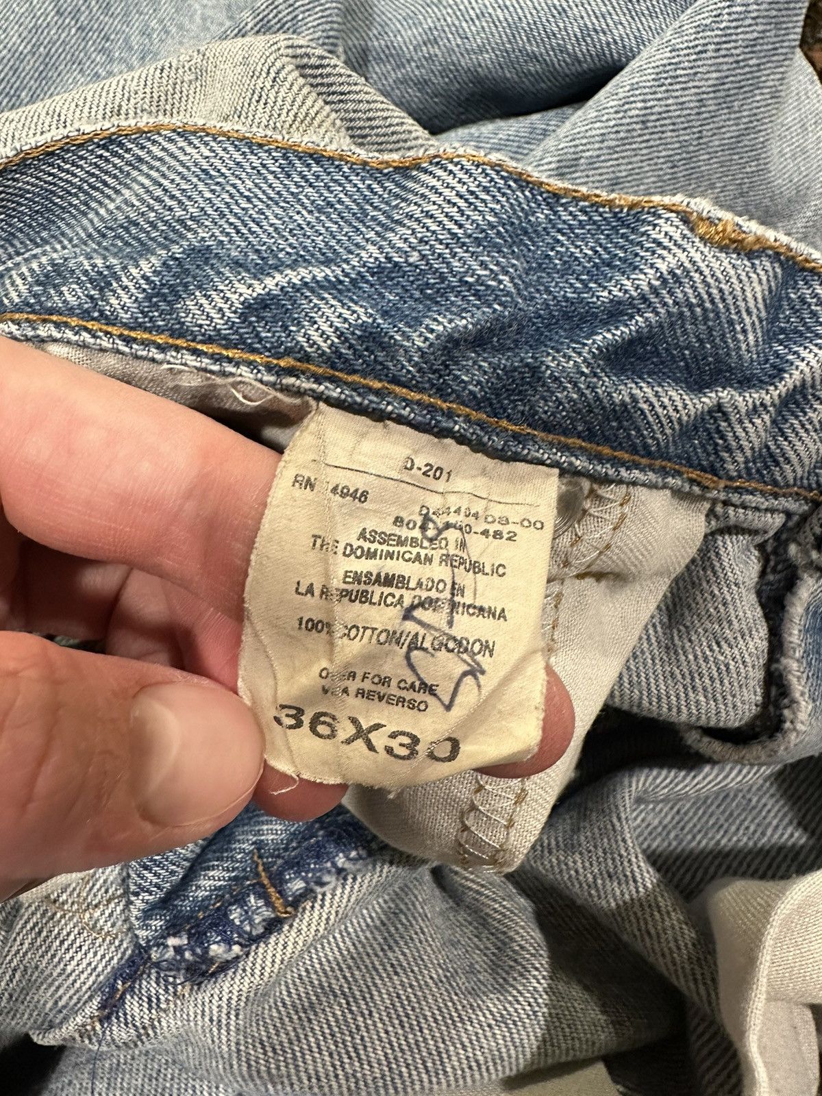 Vintage Vintage Distressed Blowout Thrashed Painter Blue Denim Jeans Size US 36 / EU 52 - 12 Thumbnail
