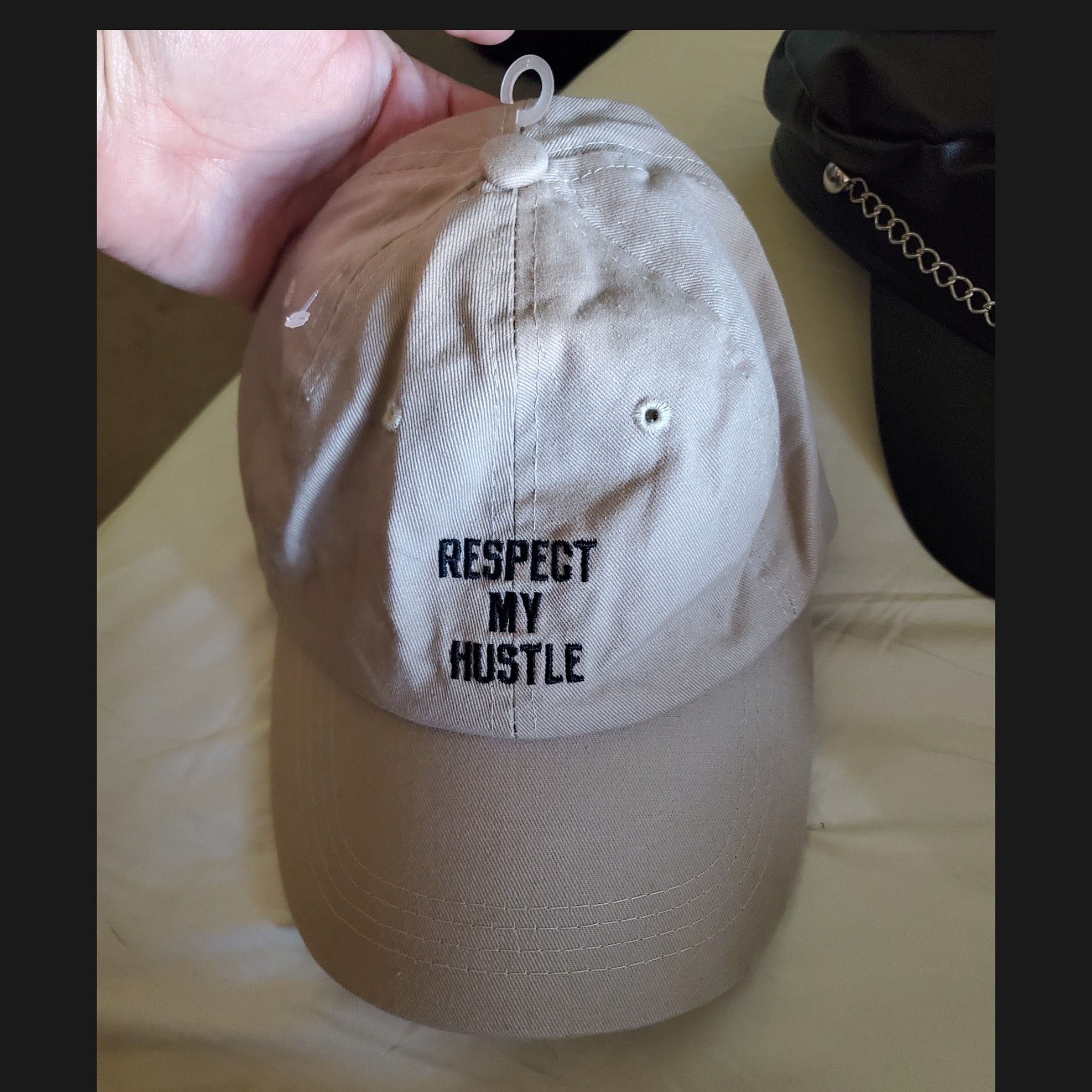 Other *NWOT* Tan Embroidered "Respect My Hustle" Hat Size ONE SIZE - 1 Thumbnail
