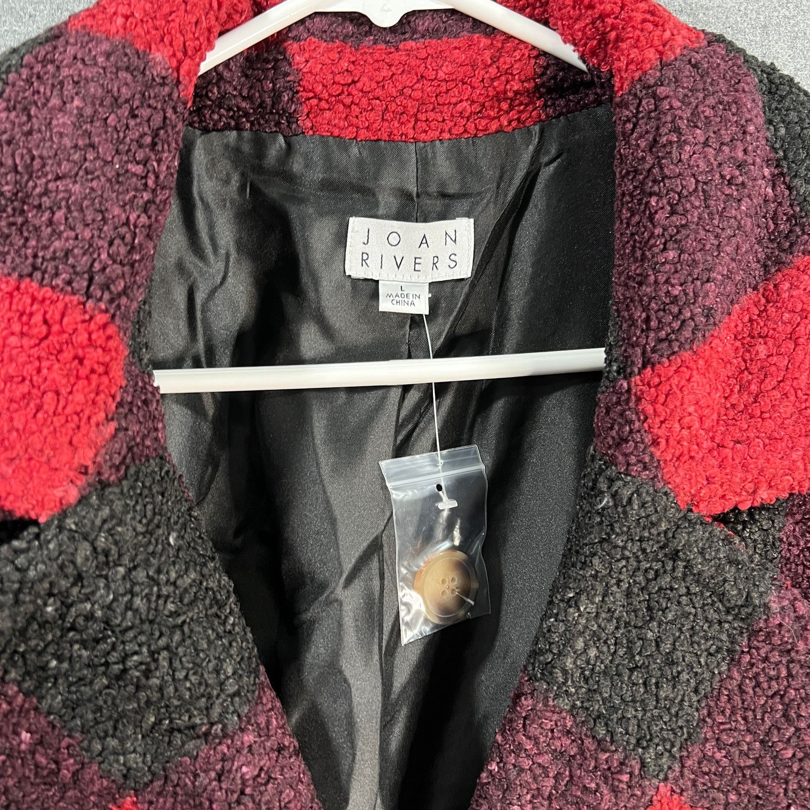 Other Joan Rivers Regular Plaid Sherpa Teddy Coat Size Large Size L / US 10 / IT 46 - 3 Thumbnail