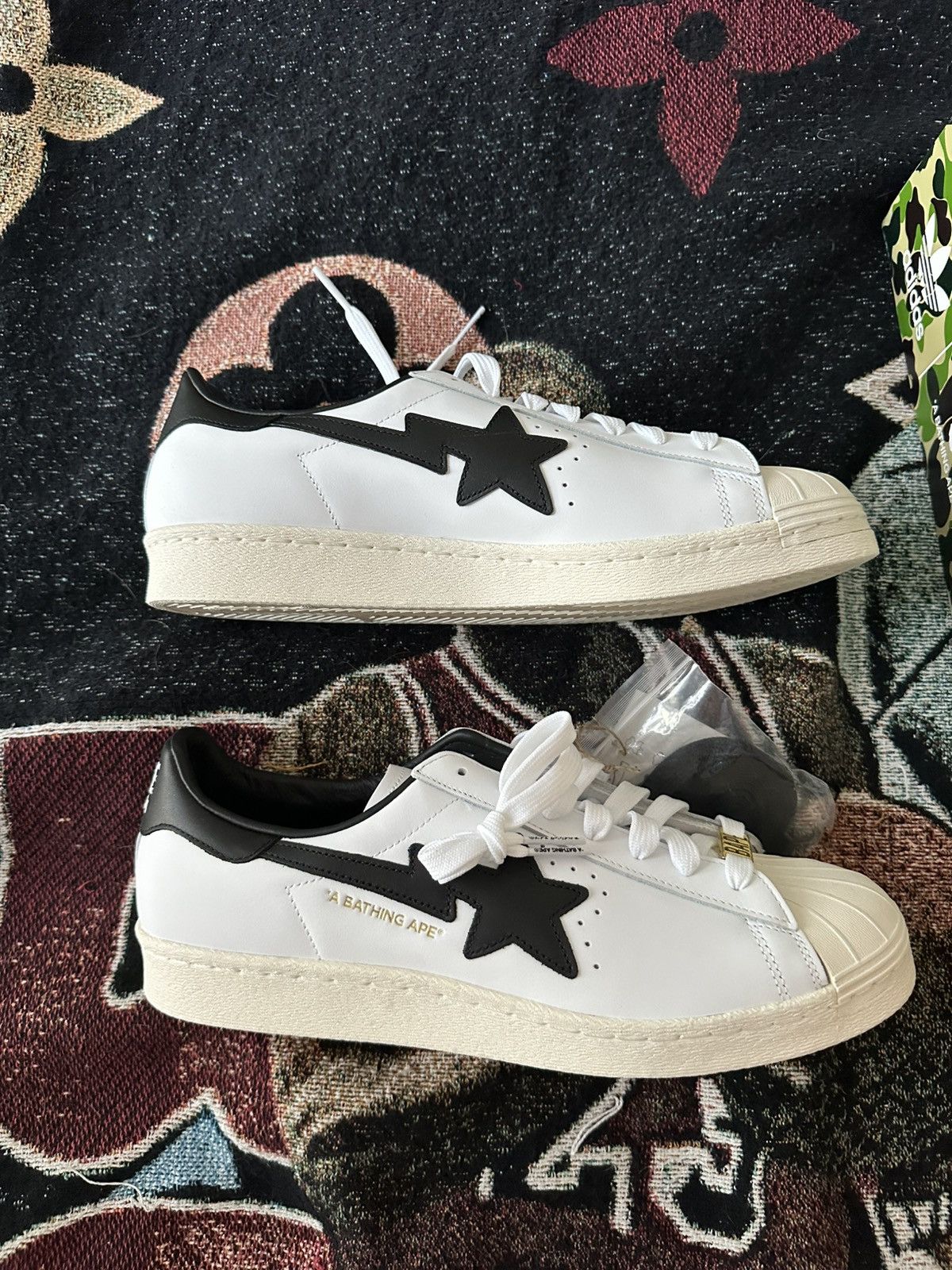 Adidas × Bape Bape x Adidas Superstar 80s Size US 11 / EU 44 - 2 Thumbnail