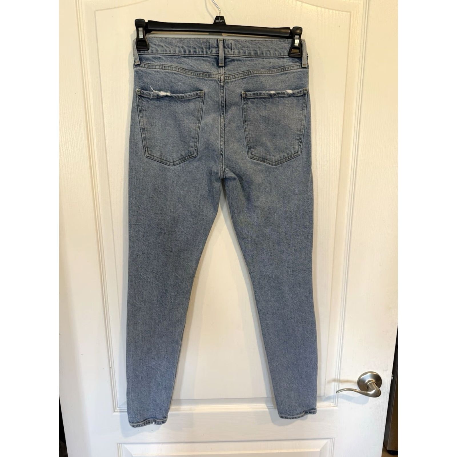 Agolde VINTAGE AGOLDE Sophie classic distressed knee skinny jeans light blue wash sz 27 Womens Jeans 27 blue distressed Size 27" / US 4 / IT 40 - 4 Thumbnail