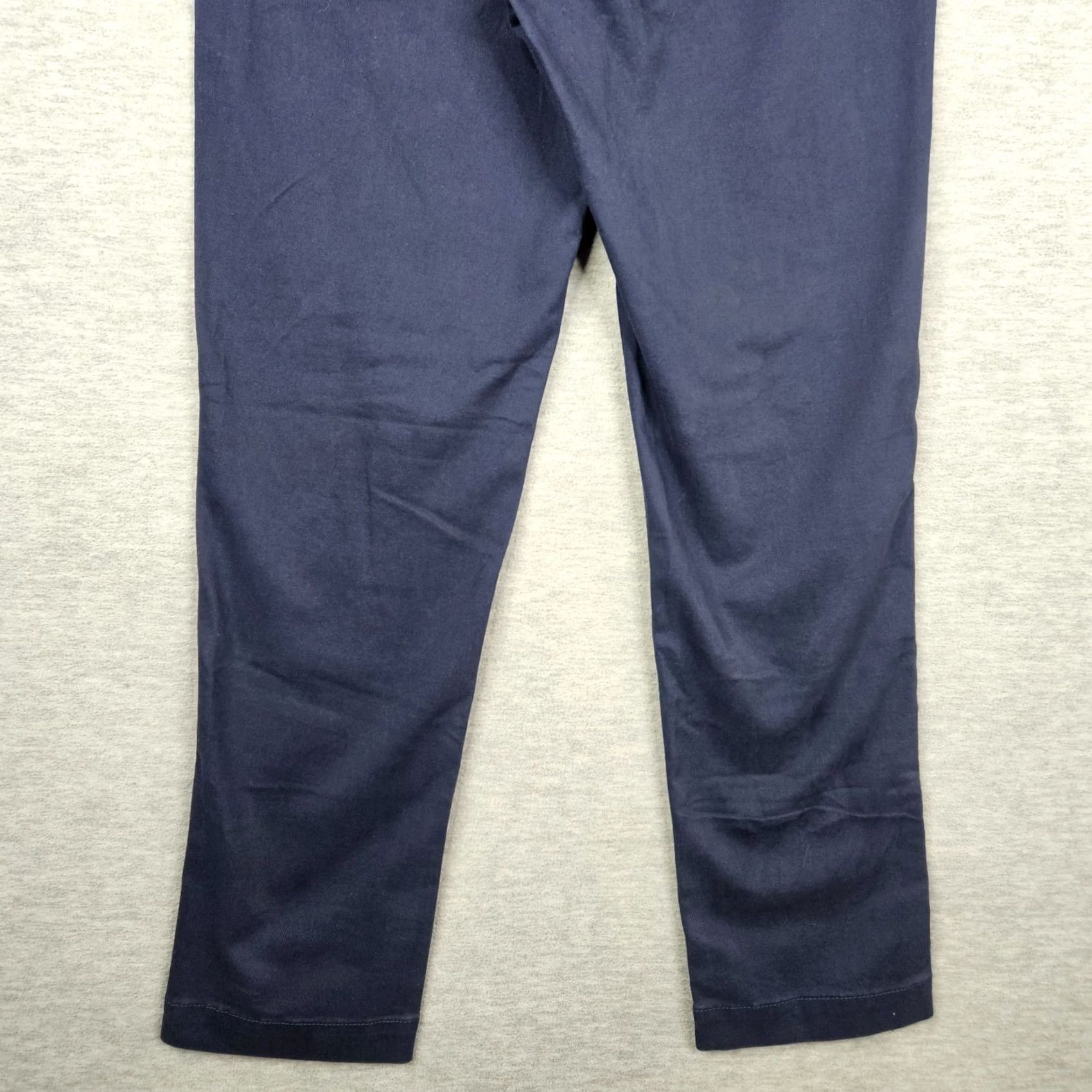 J.Crew J.CREW Chino Pants Navy Blue Casual Mid Rise 00 Regular Button Front Womens New Size 24" / US 00 / IT 34 - 4 Thumbnail