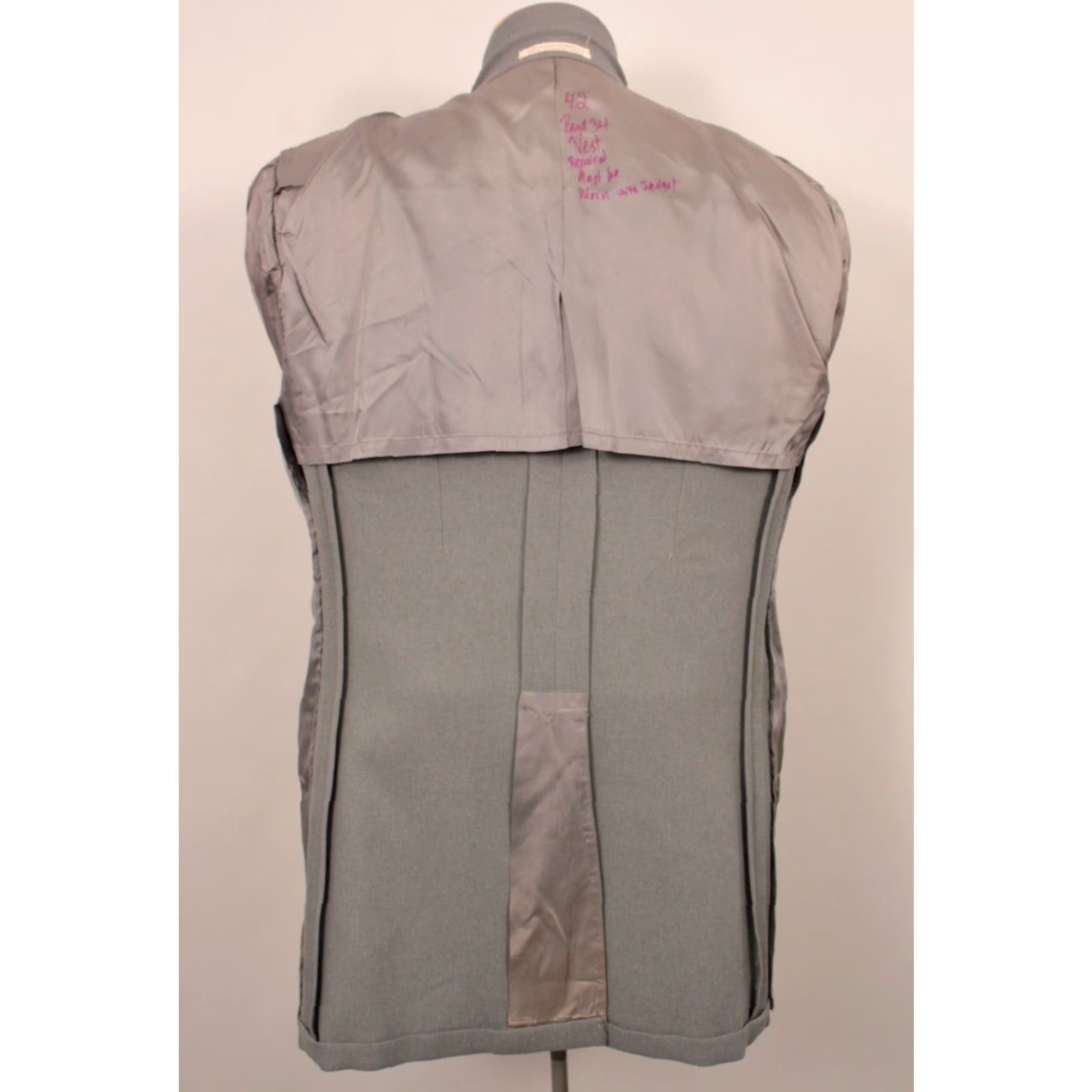 Vintage VINTAGE Men's VTG 70s Grey 3 PC Western Leisure Suit Sz M 1970s Disco Polyester Shirt Jacket Pants Mens Size 40R - 5 Thumbnail
