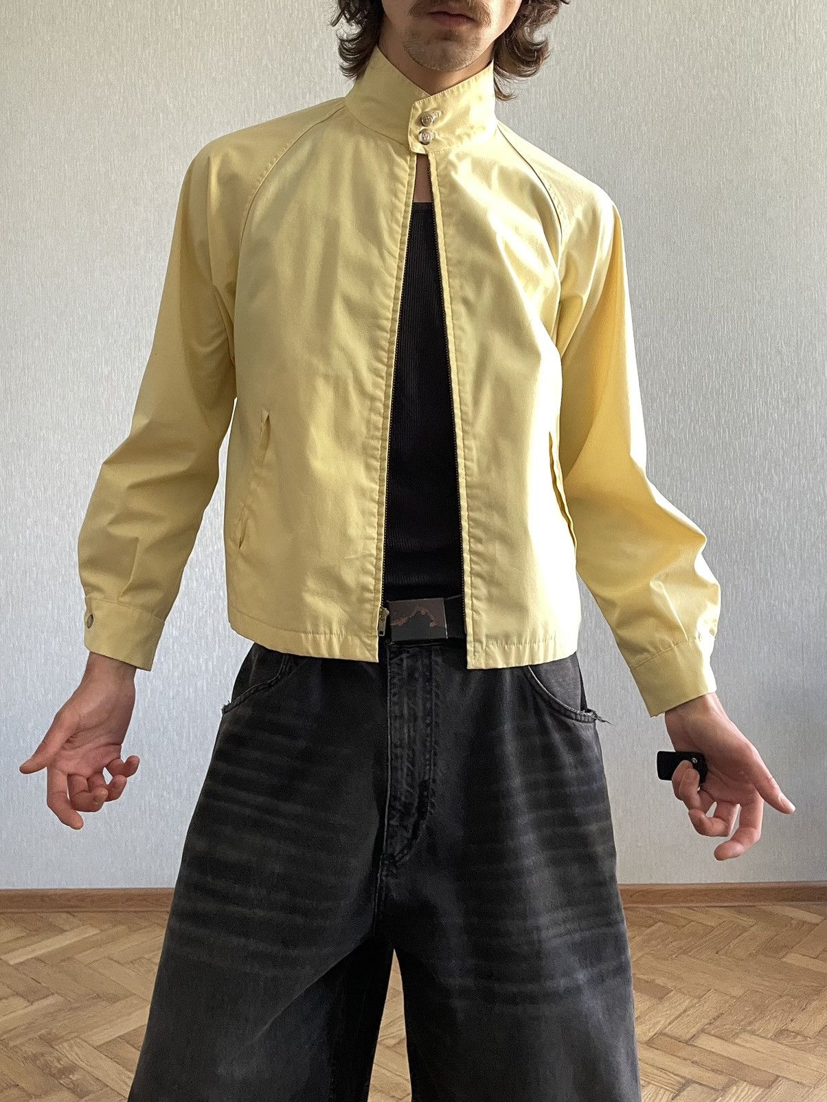 London Fog 1960s London Fog on Talon Zipper: Vintage Pastel Yellow Jack Size US M / EU 48-50 / 2 - 6 Thumbnail