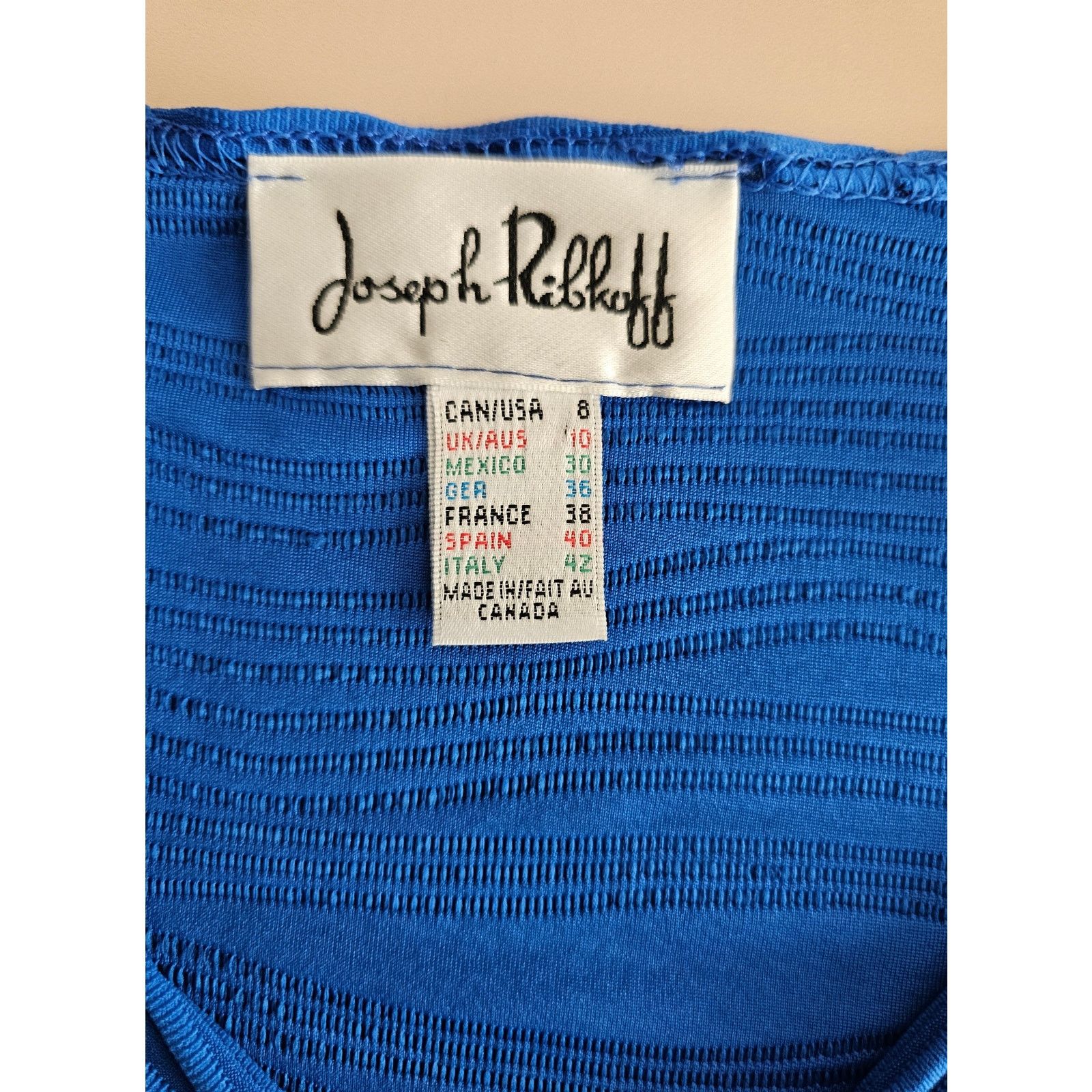 Joseph Ribkoff EUC Joseph Ribkoff Fitted Ruched Sheath Jersey Dress 8 Size M / US 6-8 / IT 42-44 - 9 Thumbnail