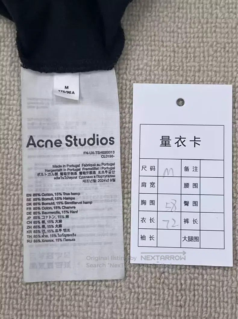 Acne Studios Acne Studios 1996 Series Letter Printed Crewneck Short Sle Size US M / EU 48-50 / 2 - 4 Thumbnail