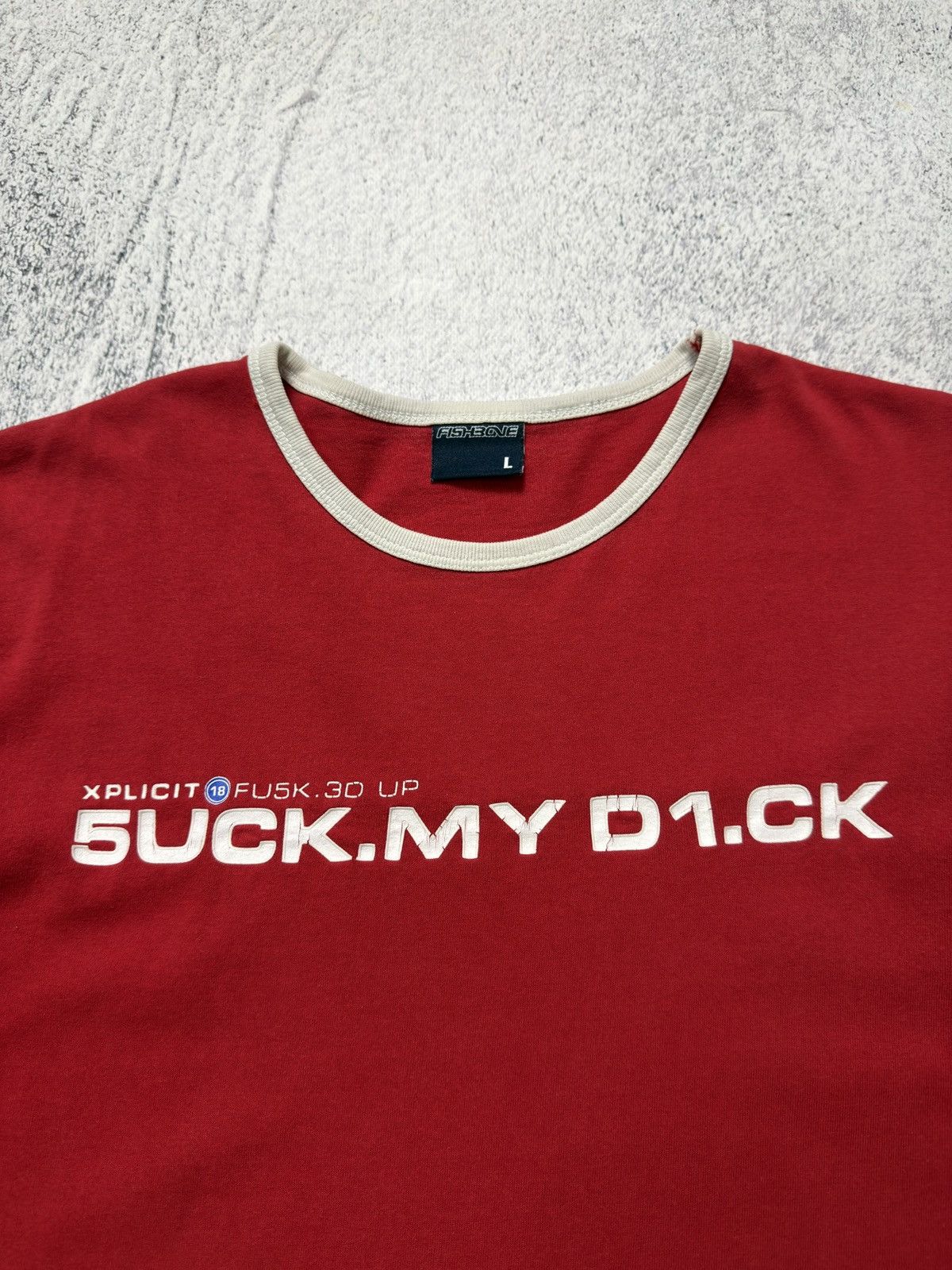 Vintage Vintage Y2K Fishbone ‘Suck My Dick’ Central Cee T-Shirt Size US L / EU 52-54 / 3 - 7 Thumbnail