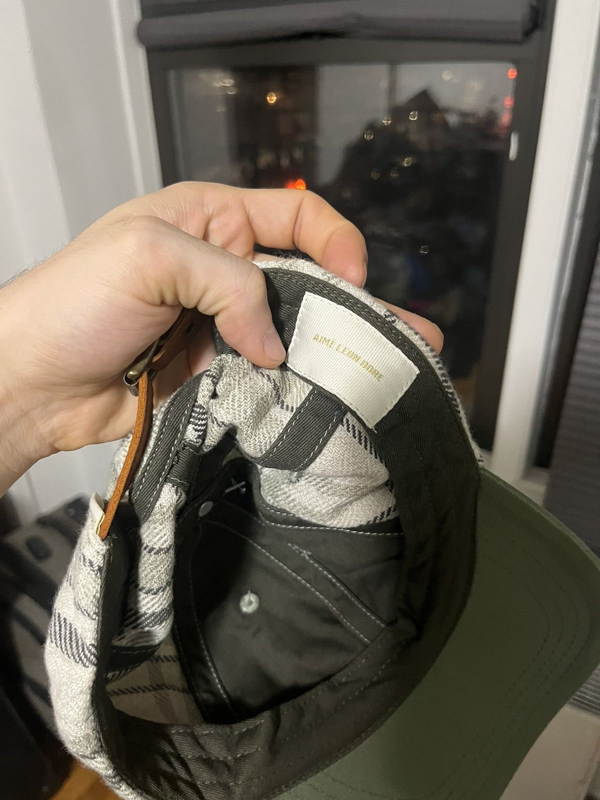 Aime Leon Dore Aime Leon Dore Contrast grey Khaki and green plaid cap retro Size ONE SIZE - 4 Thumbnail