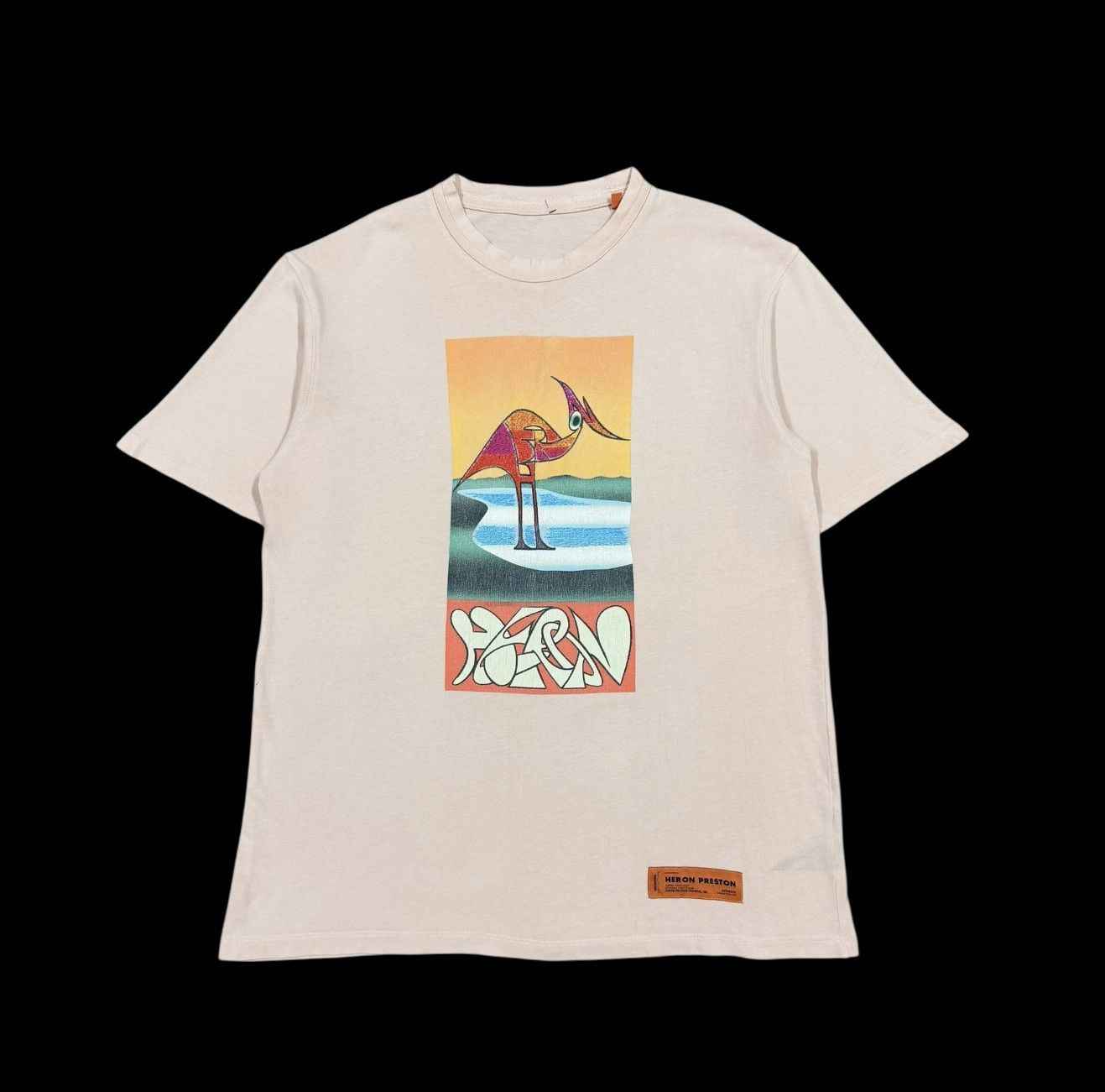 Heron Preston Orange Flamingo Embroidery Heron Preston Tee Size US L / EU 52-54 / 3 - 1 Thumbnail